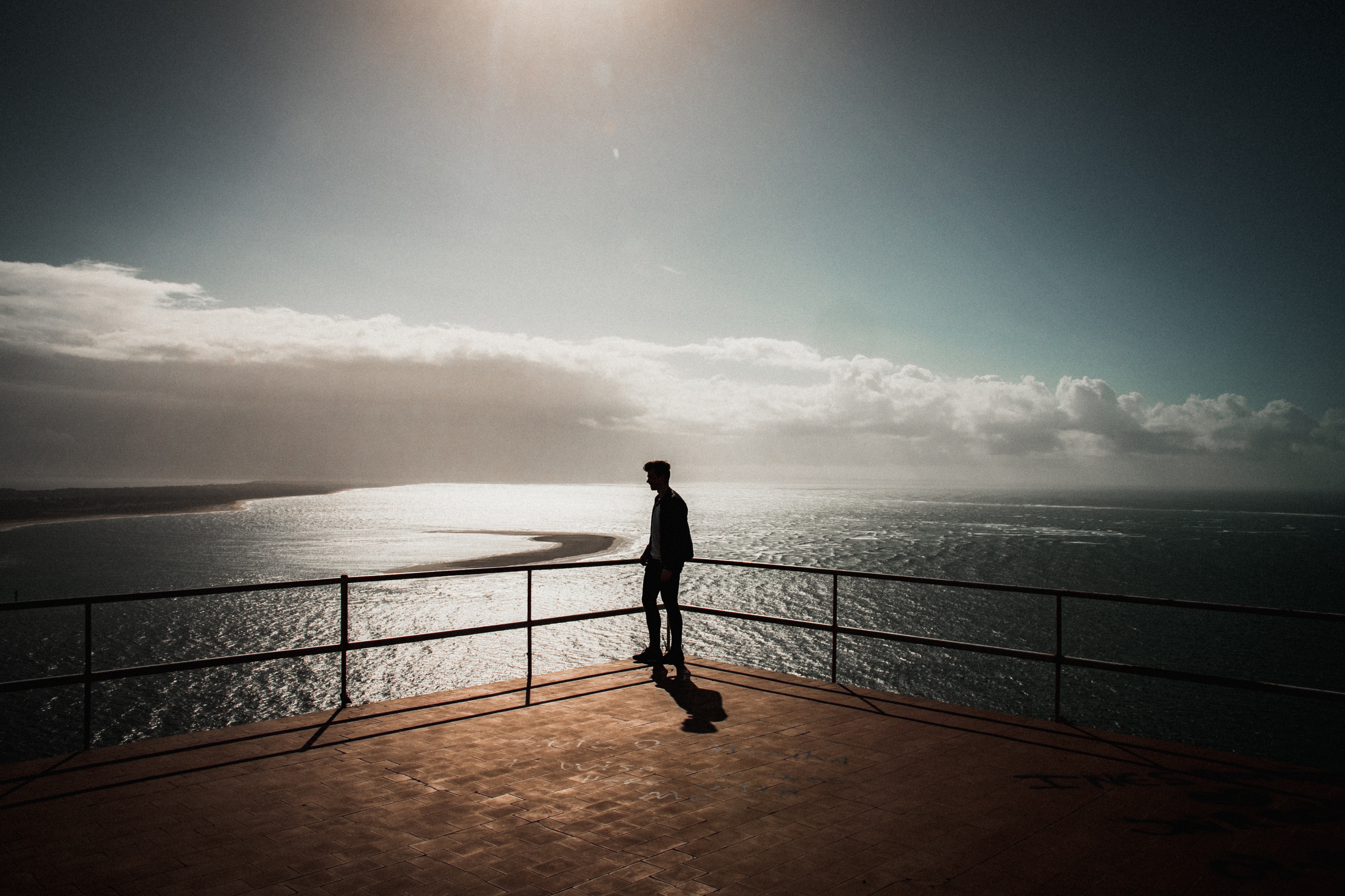 80503 Hintergrundbilder und Portugal Bilder auf dem Desktop. Laden Sie einsamkeit, sea, sunset, silhouette Bildschirmschoner kostenlos auf den PC herunter