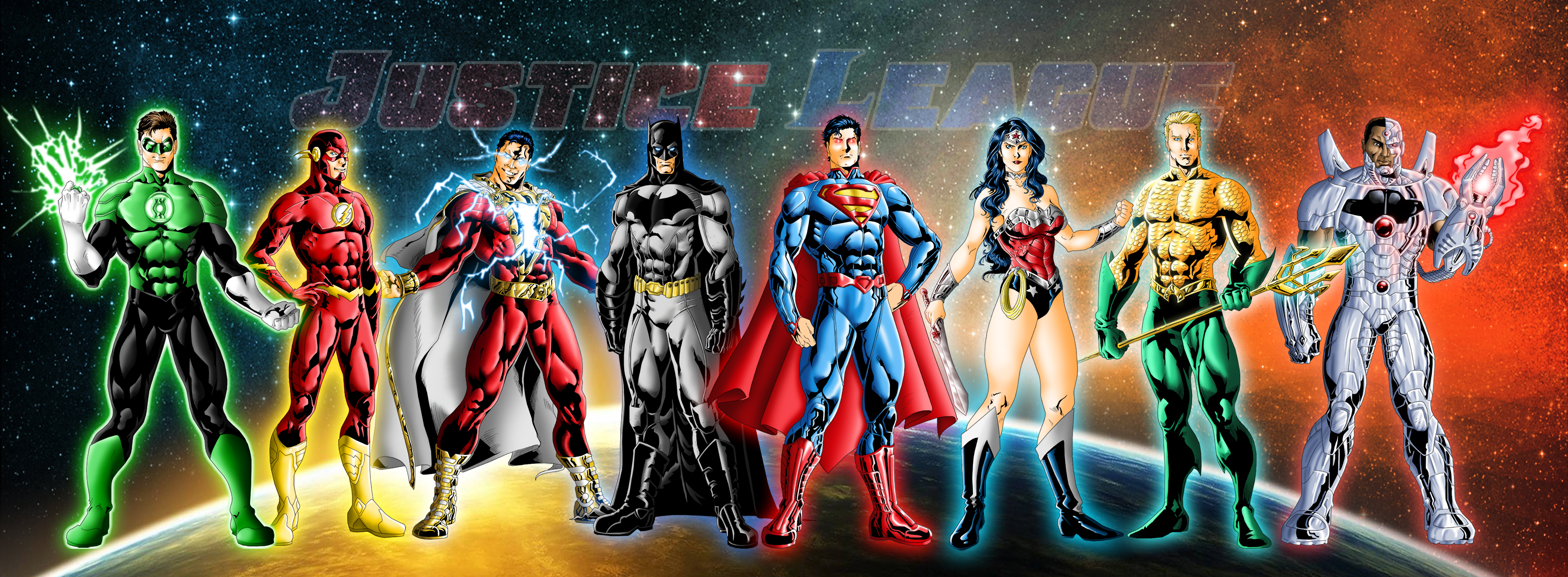 Free HD comics, superman, shazam (dc comics), hal jordan, diana prince, batman, justice league, billy batson, aquaman, wonder woman, cyborg (dc comics), superhero, barry allen, flash, green lantern, dc comics