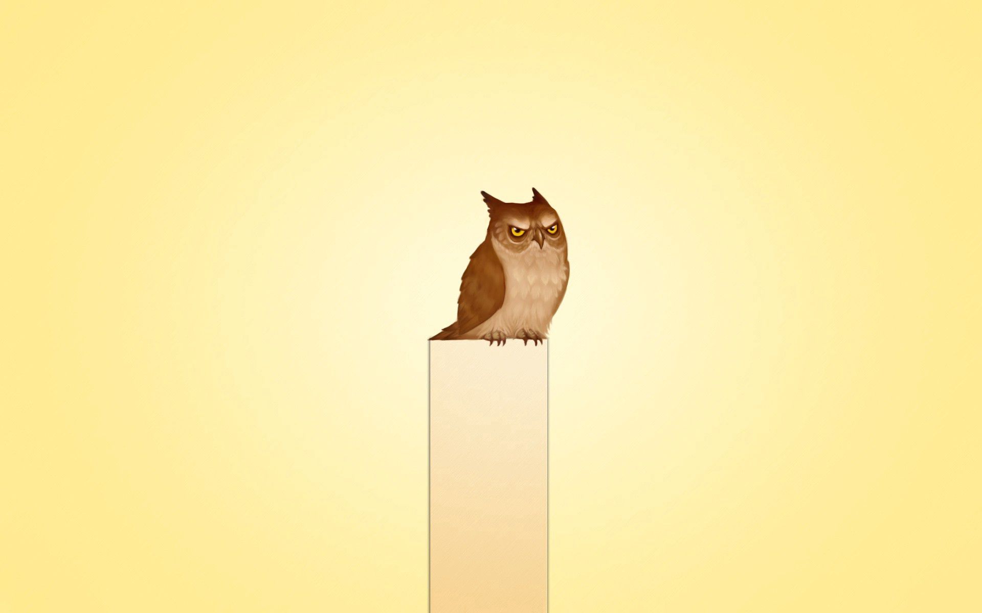 drawing, owl, vector, picture, sight, opinion, pillar, post QHD