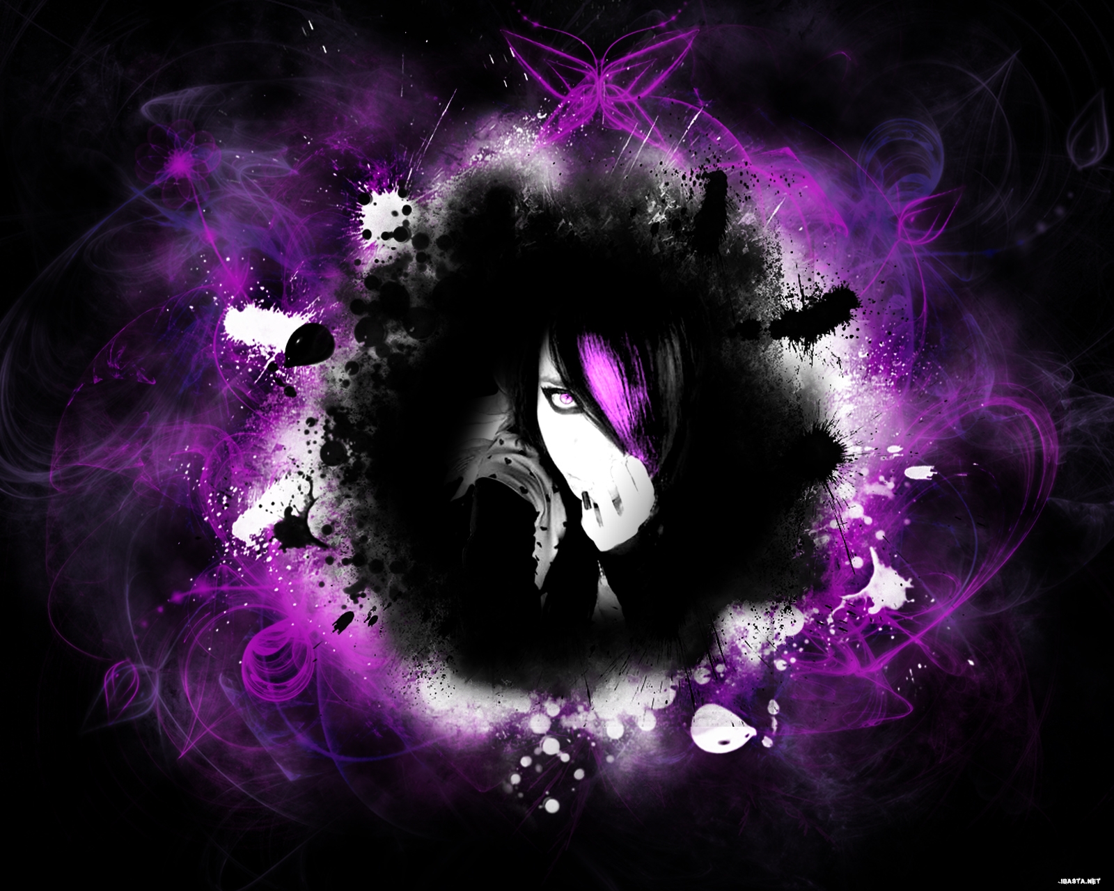 HD desktop wallpaper: Pink, Purple, Human, Hair, Artistic, Women, Emo  download free picture #158942