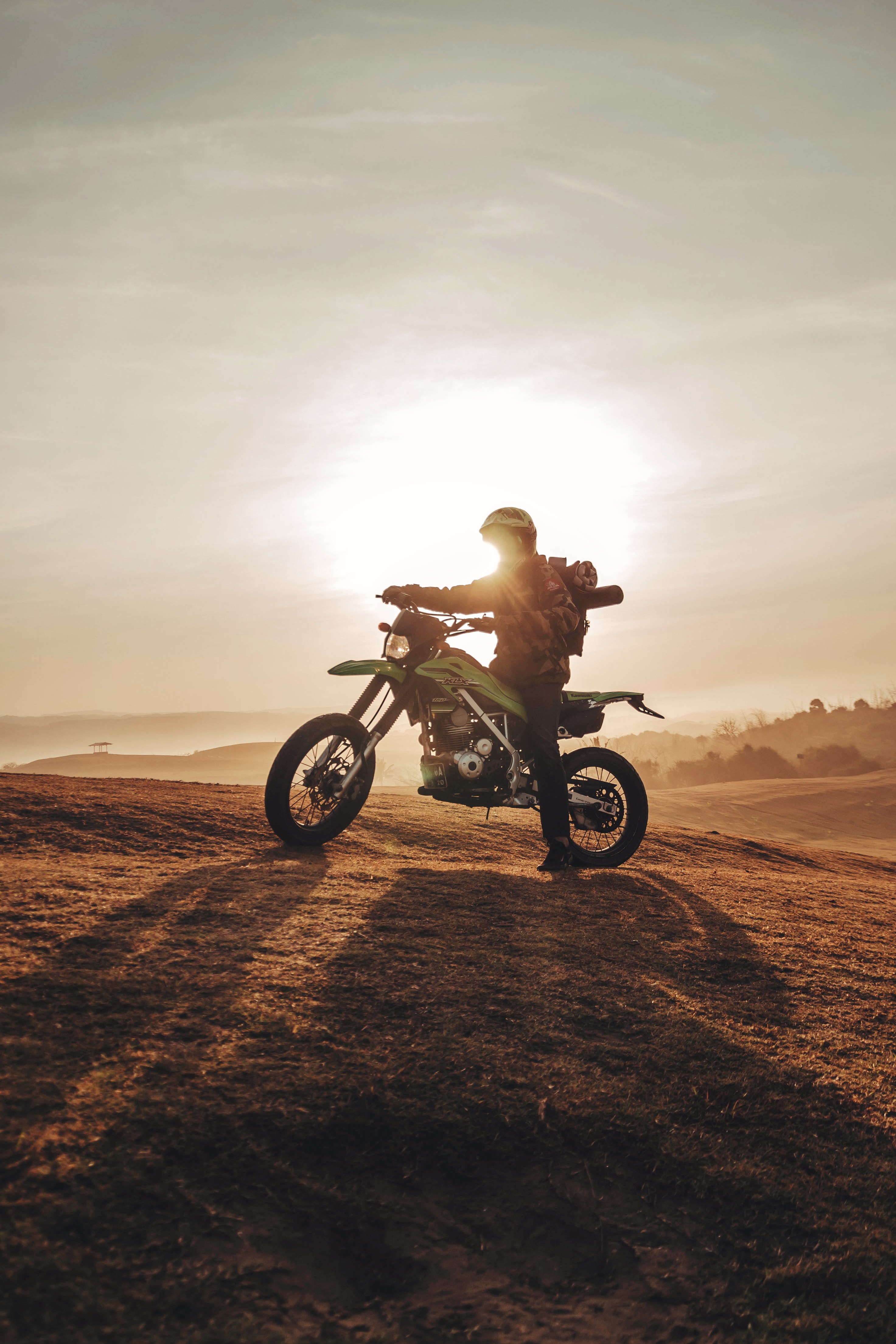 motorcyclist, motorcycles, motorcycle, dawn HD Phone wallpaper