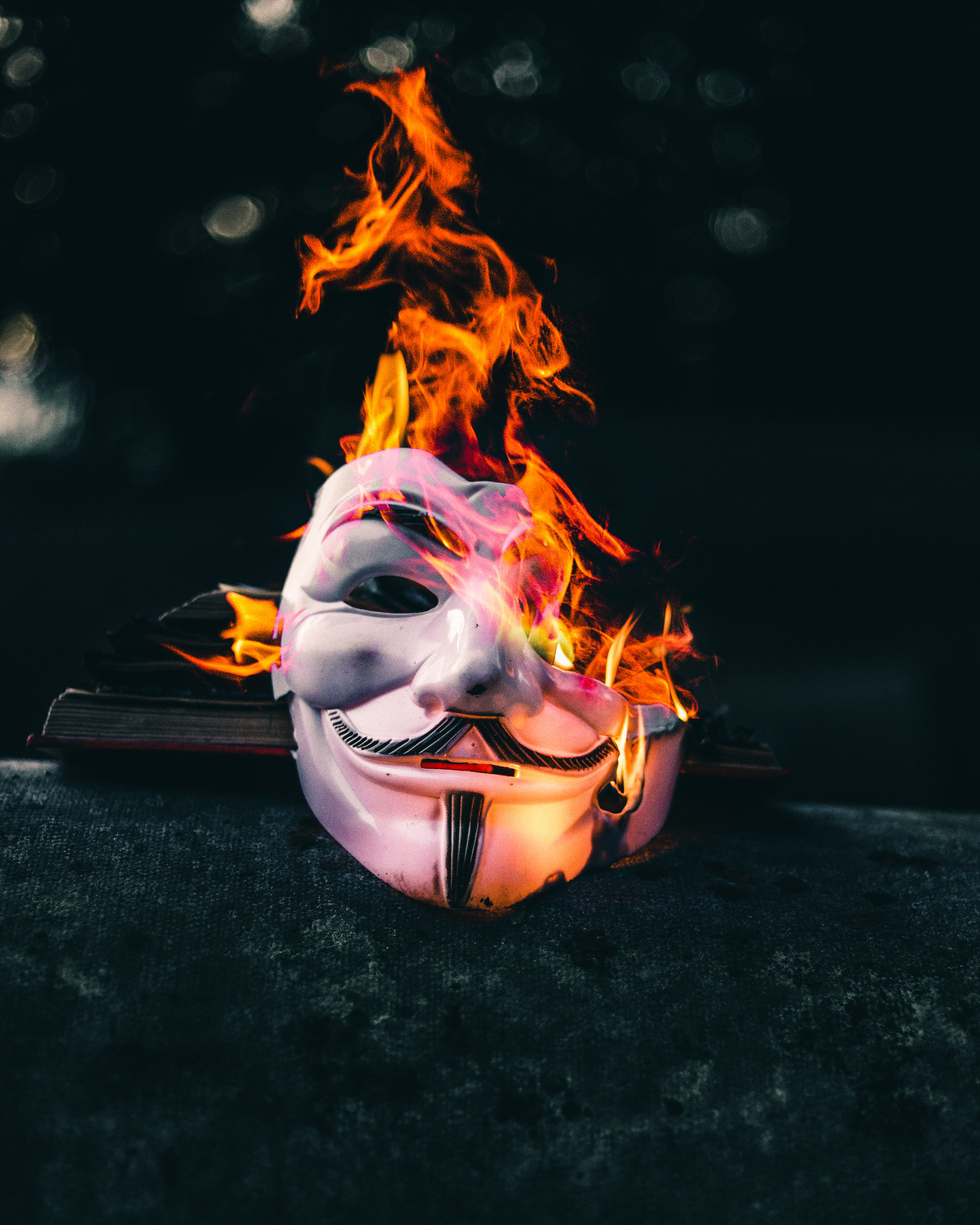 fire, mask, flame, miscellanea, miscellaneous Free Stock Photo