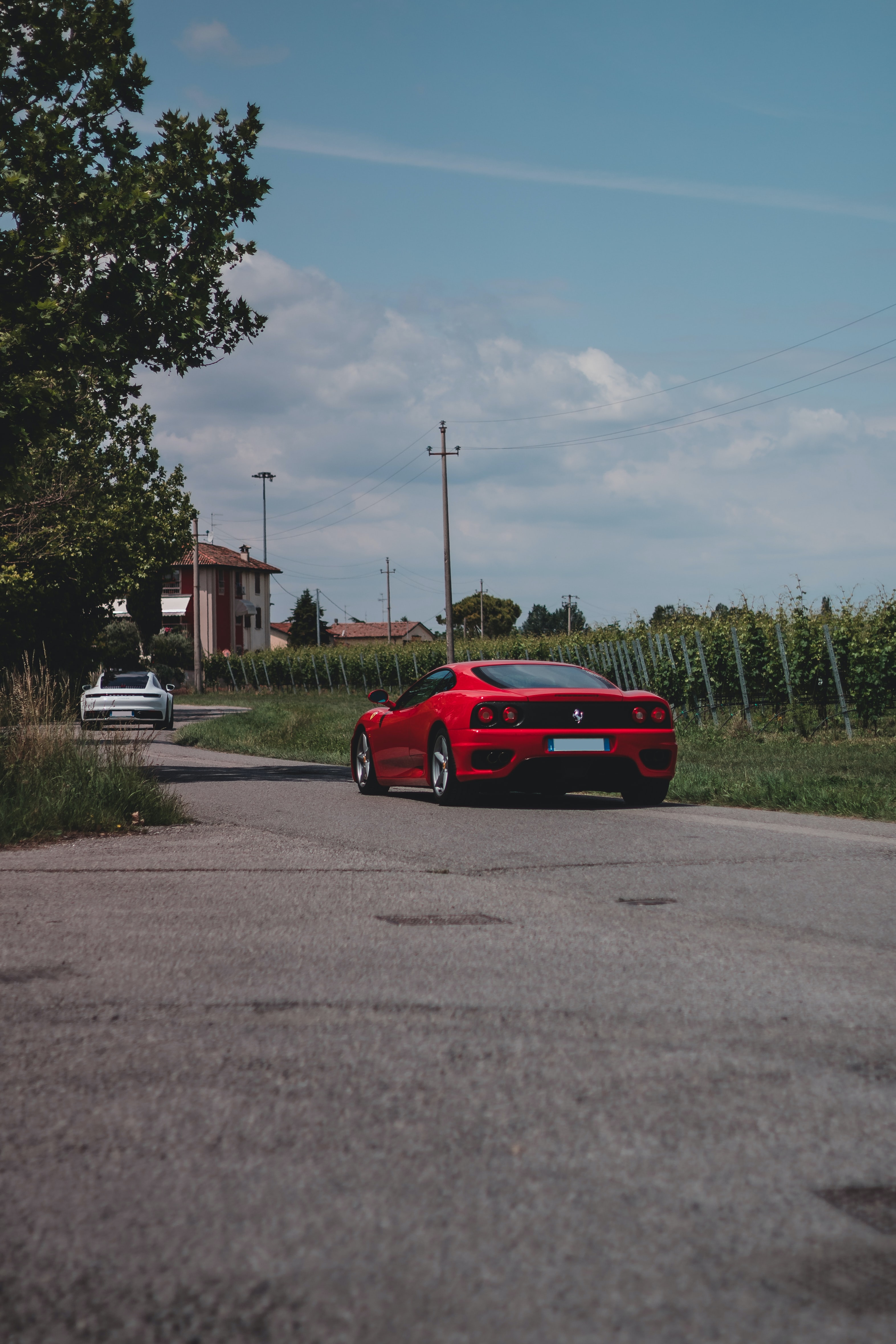 mustang, sports, cars, red, car, machine, sports car, back view, rear view Full HD