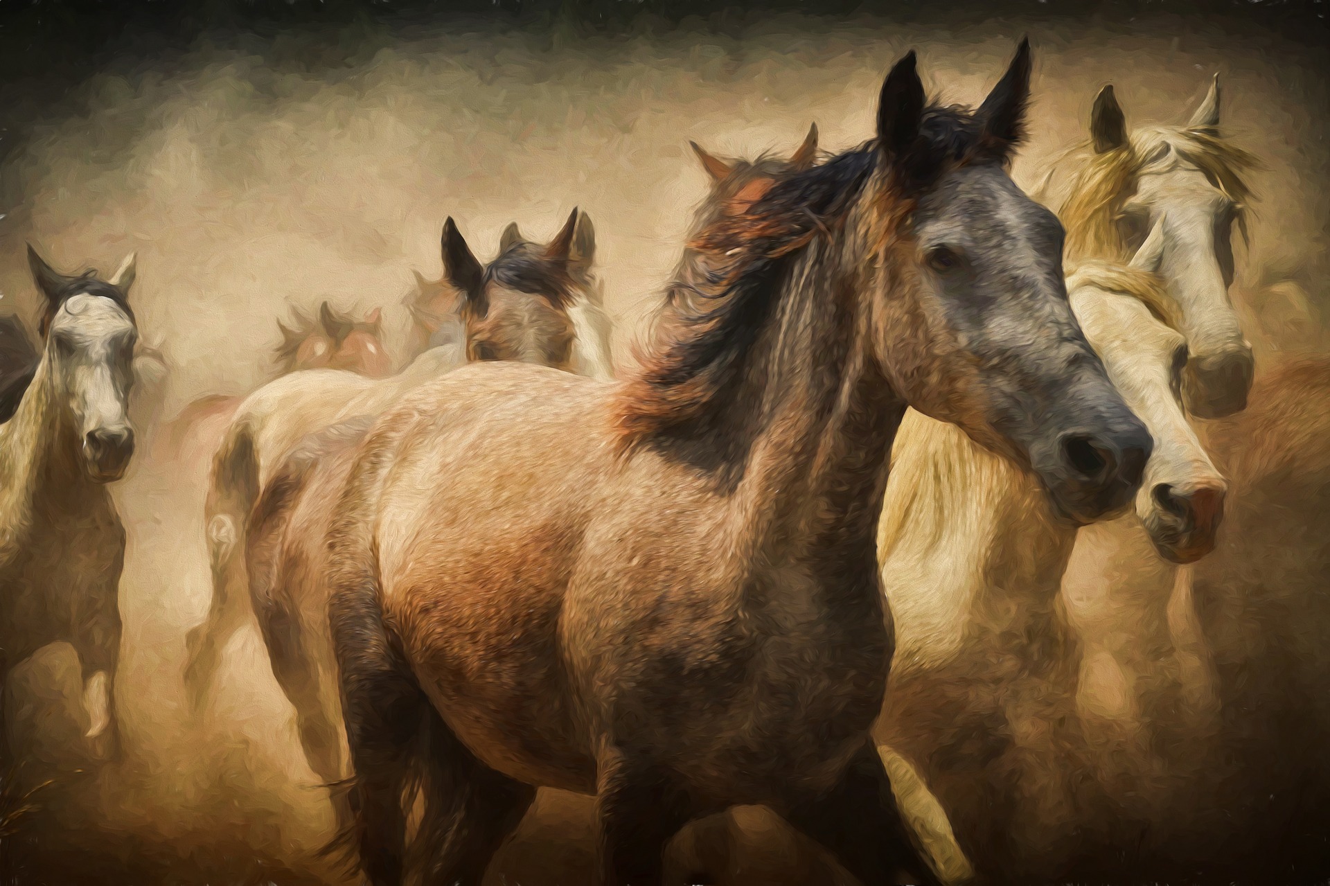 oil painting, horse, painting, animal New Lock Screen Backgrounds