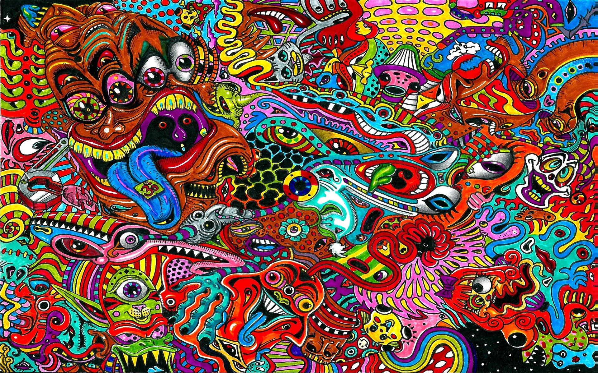 Smartphone Background colorful, vector, surrealism, psychedelics
