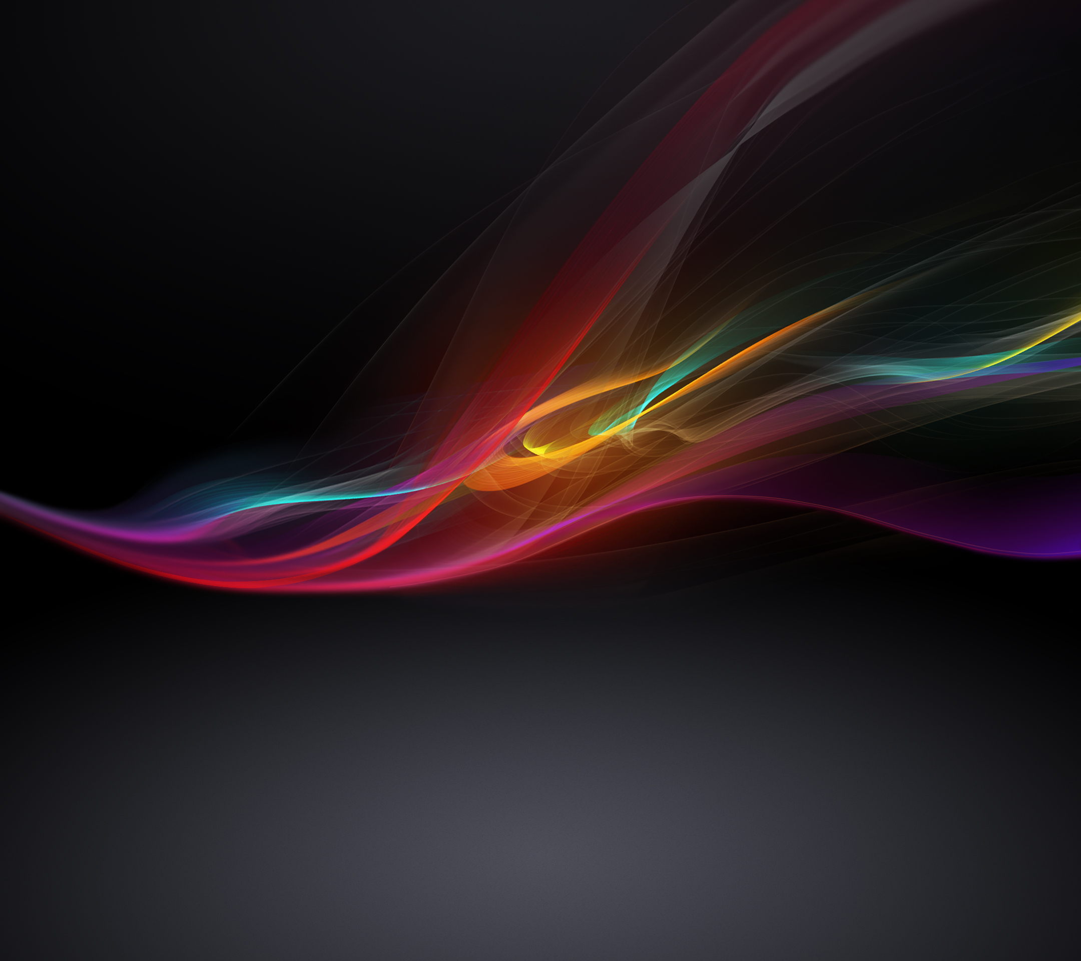 motley, abstract, multicolored, wavy, curve Phone Background