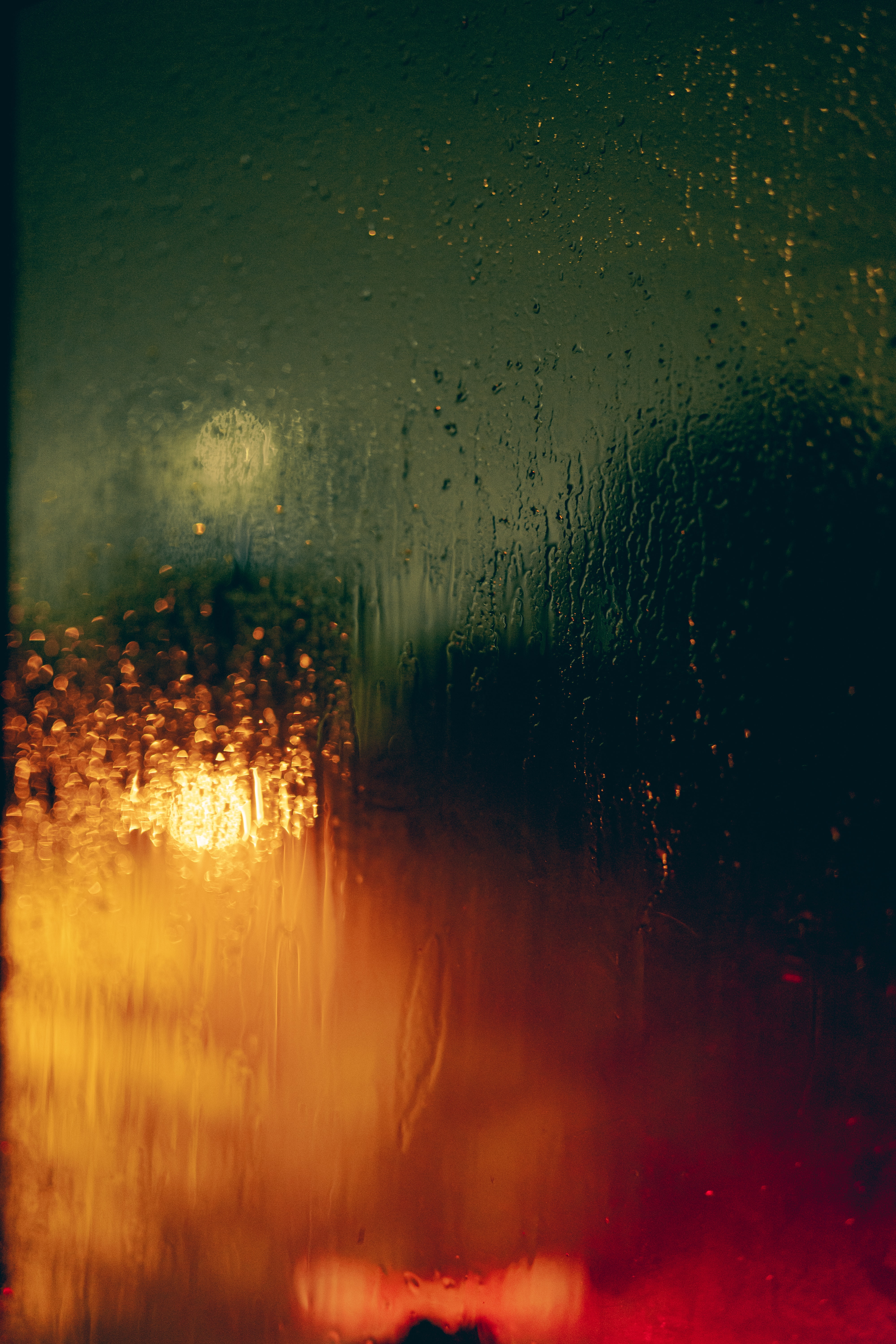 glass, rain, drops, macro, glare, miscellanea, miscellaneous