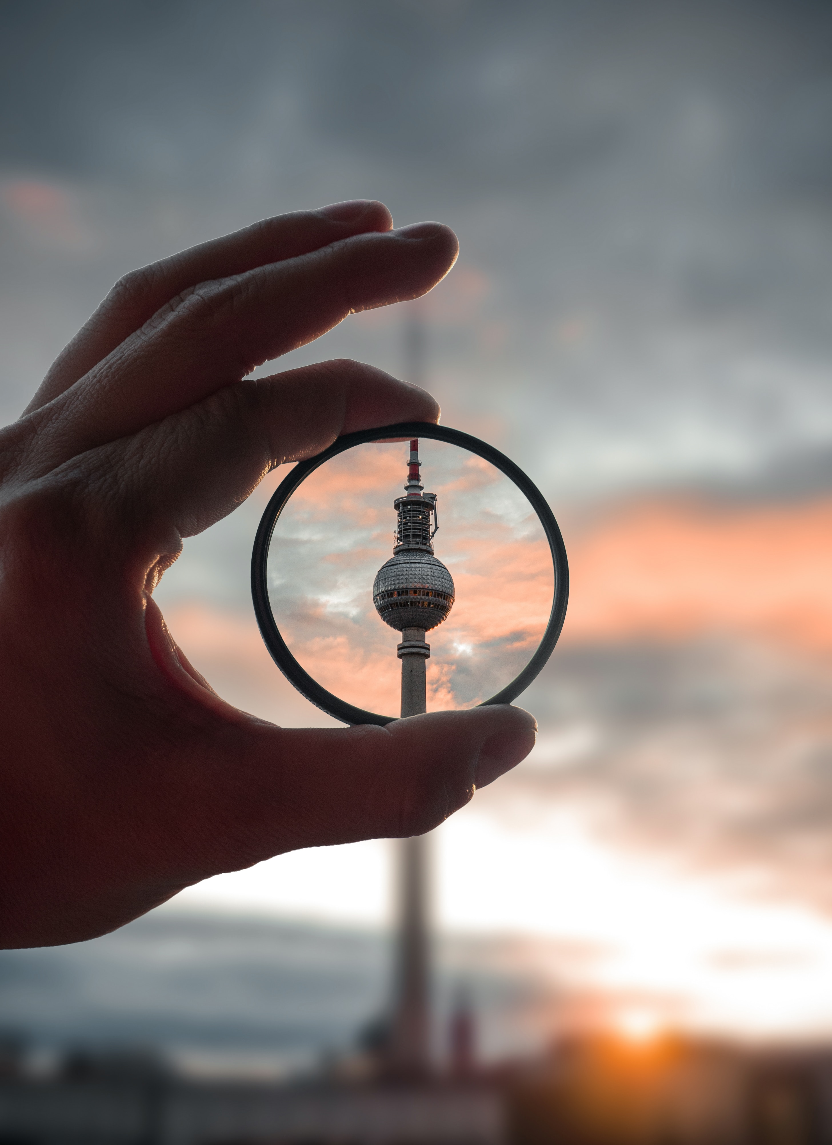 focus, building, hand, miscellanea, miscellaneous, blur, smooth, tower, lens Free Stock Photo