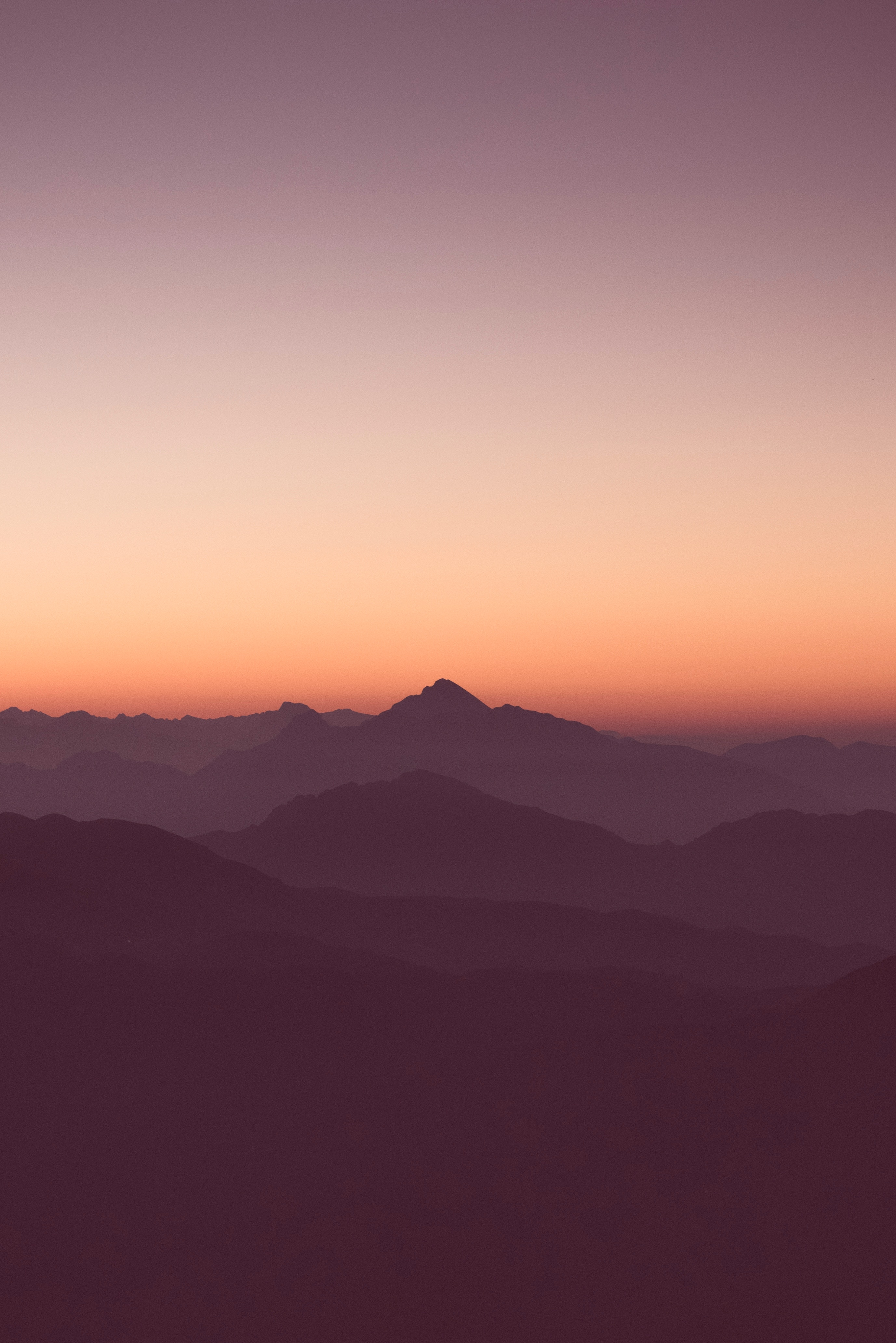 Mountains nature, sky, sunset, horizon Desktop FHD