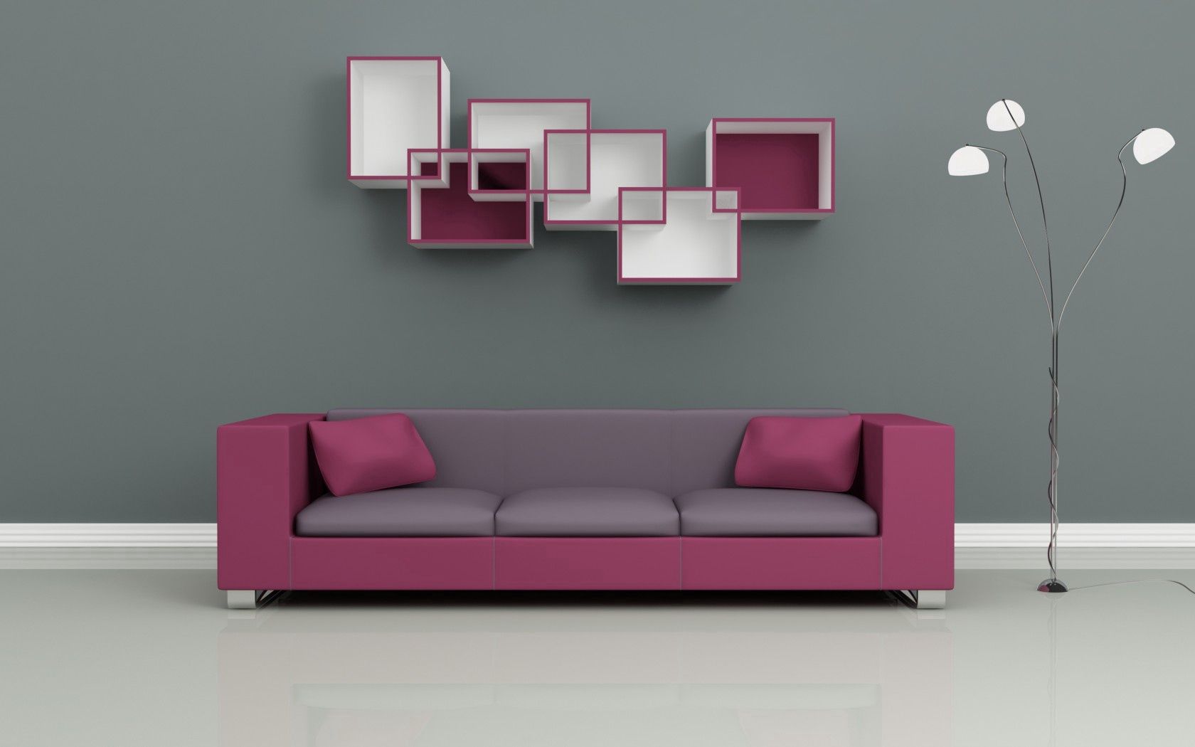 sofa, miscellanea, miscellaneous, lamp, shelves UHD