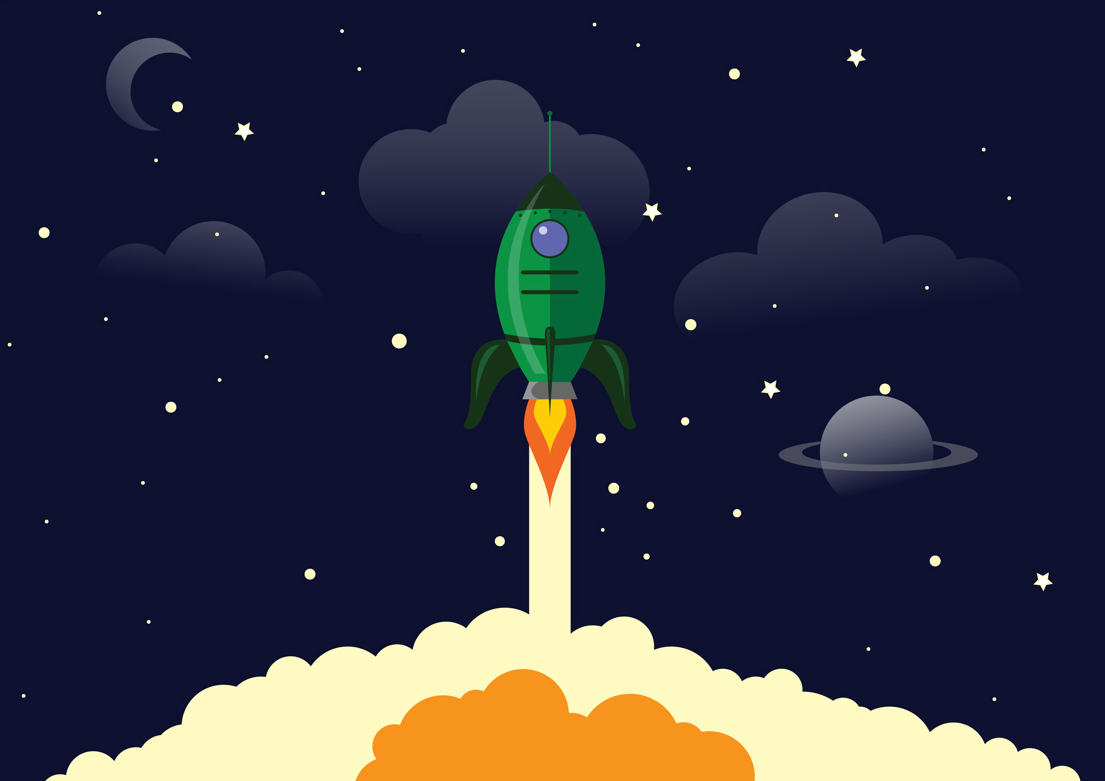 78271 download wallpaper art, universe, vector, rocket, launch, launching screensavers and pictures for free