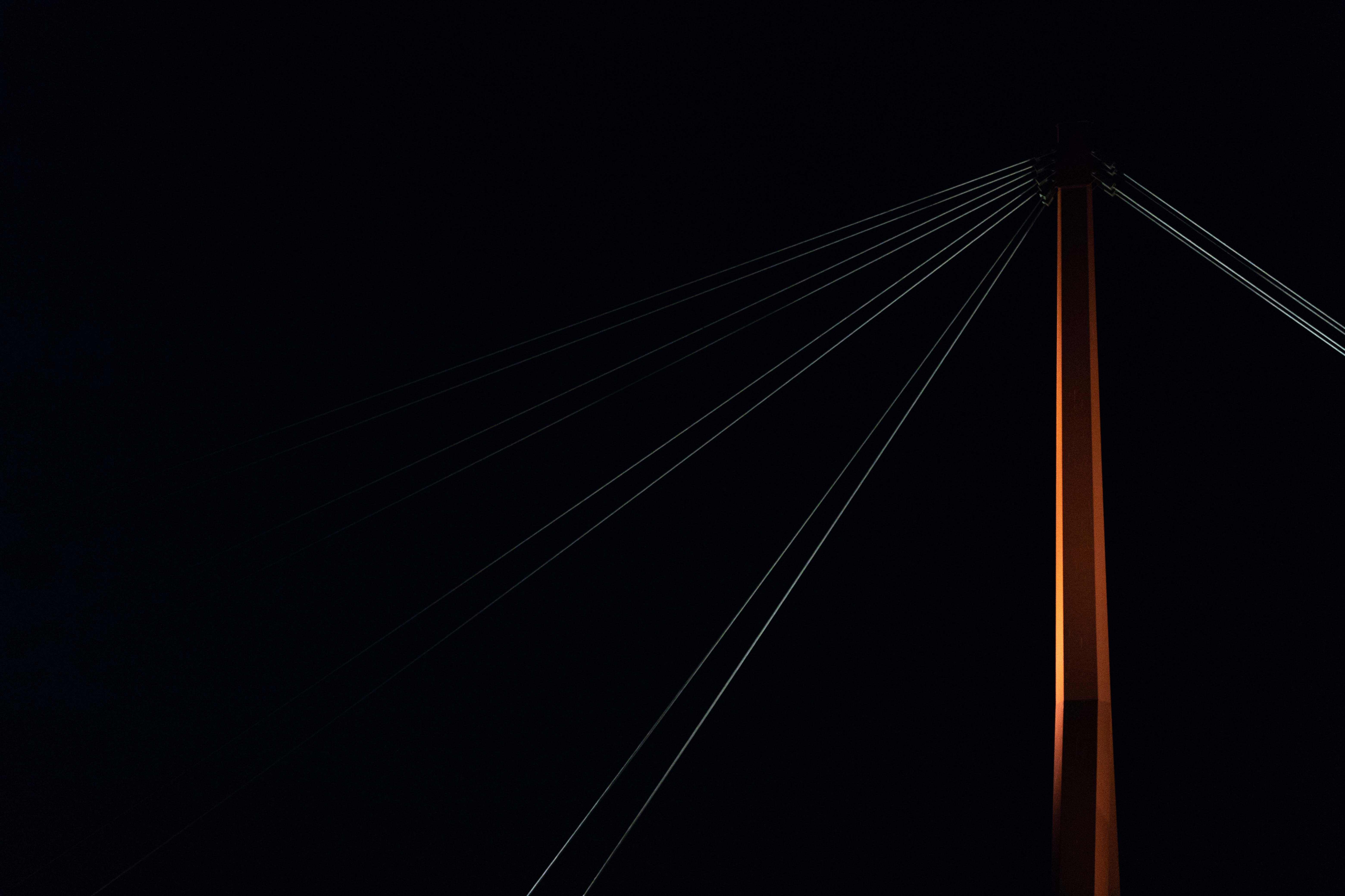 illumination, minimalism, bridge, dark HD Wallpaper for Phone