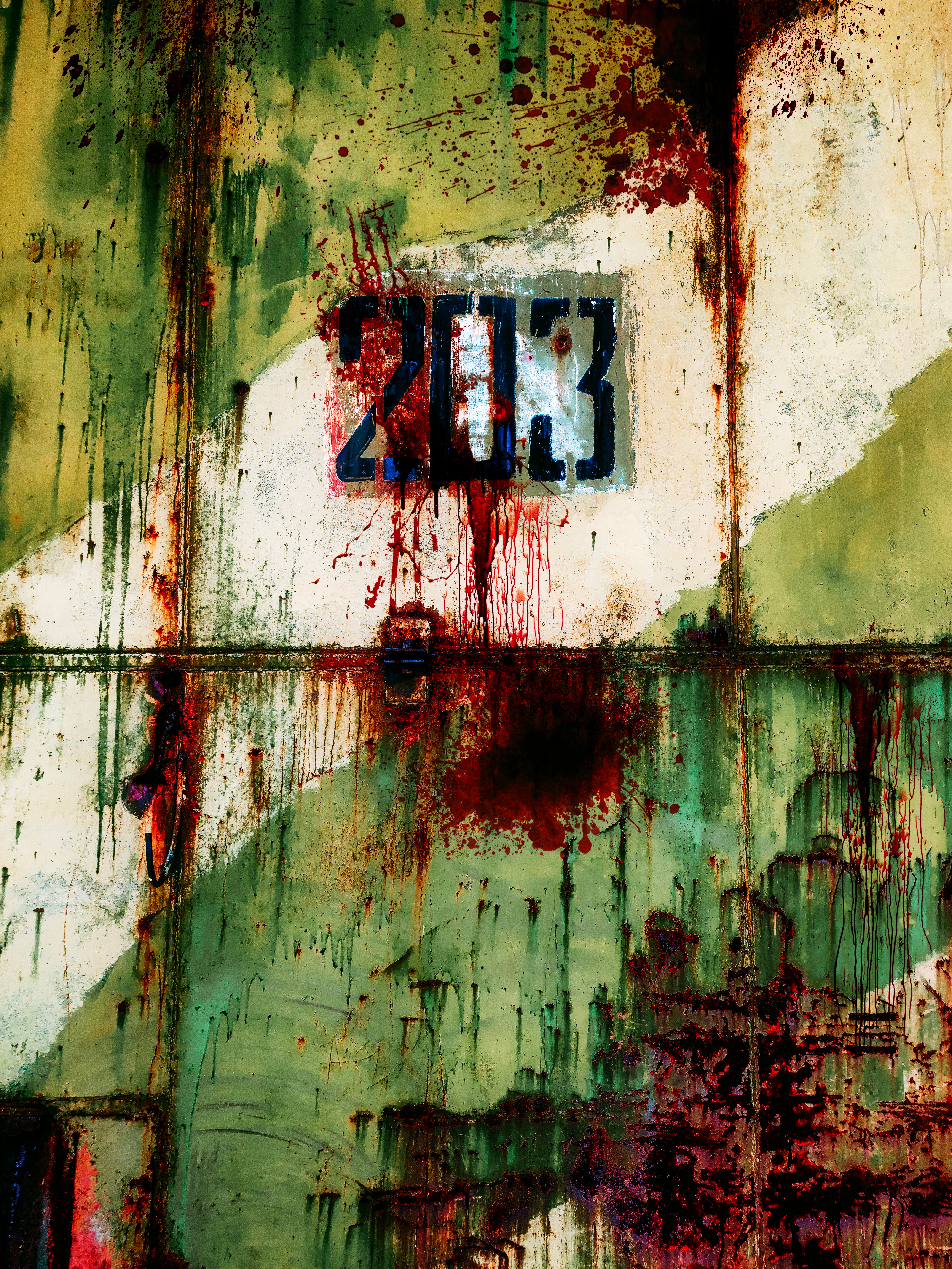 room, words, spray, paint, number, rusty
