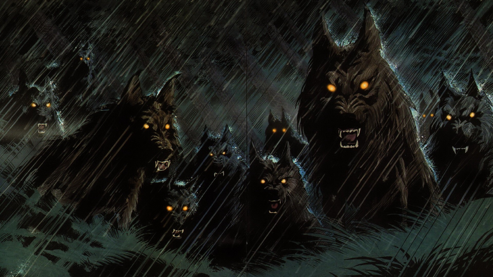 HD wallpaper werewolf, dark