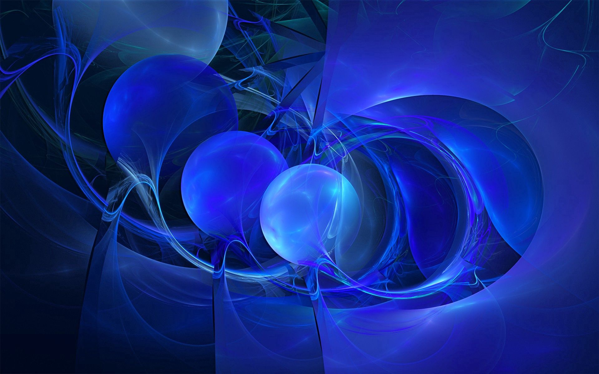 abstract, shine, light, shadow, neon, balls, immersion Full HD