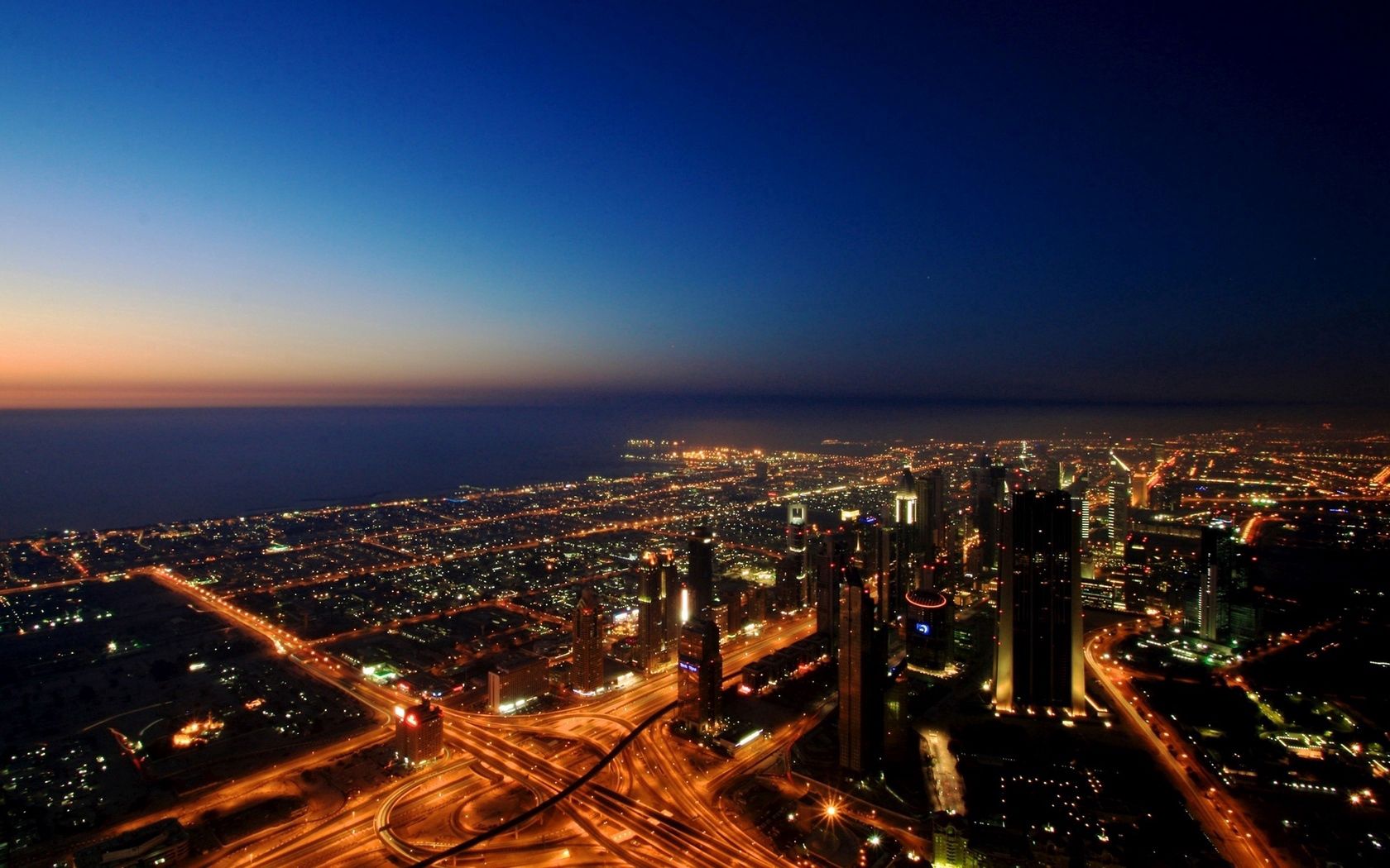 Laden Sie das Städte, Roads, Sea, Stadt, Lichter, Die Lichter, Dubai, Kreis, Vereinigte Arabische Emirate, Bezirk-Bild kostenlos auf Ihren PC-Desktop herunter