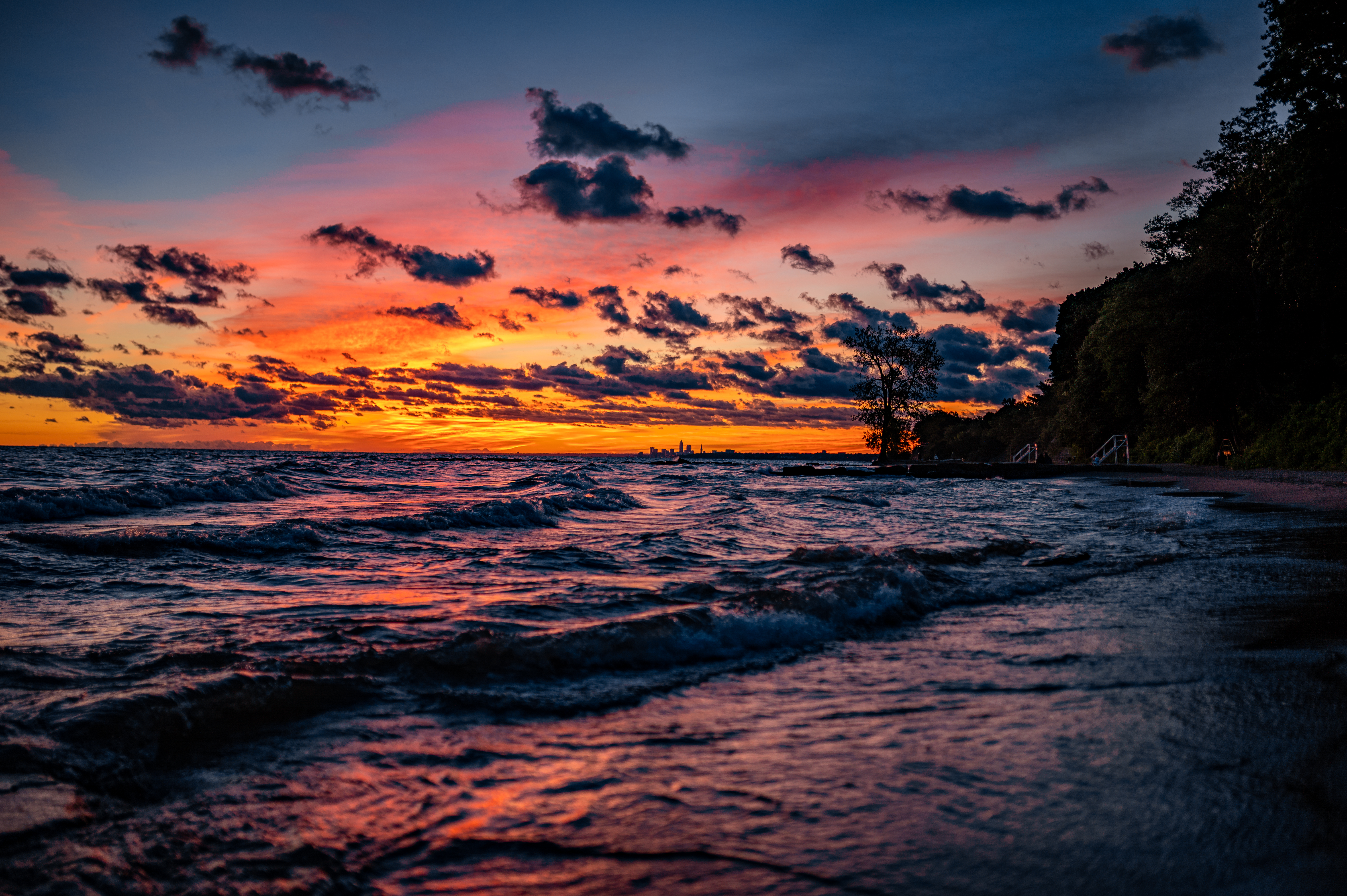 139400 Hintergrundbild herunterladen sea, natur, sunset, sky, horizont, küste - Bildschirmschoner und Bilder kostenlos