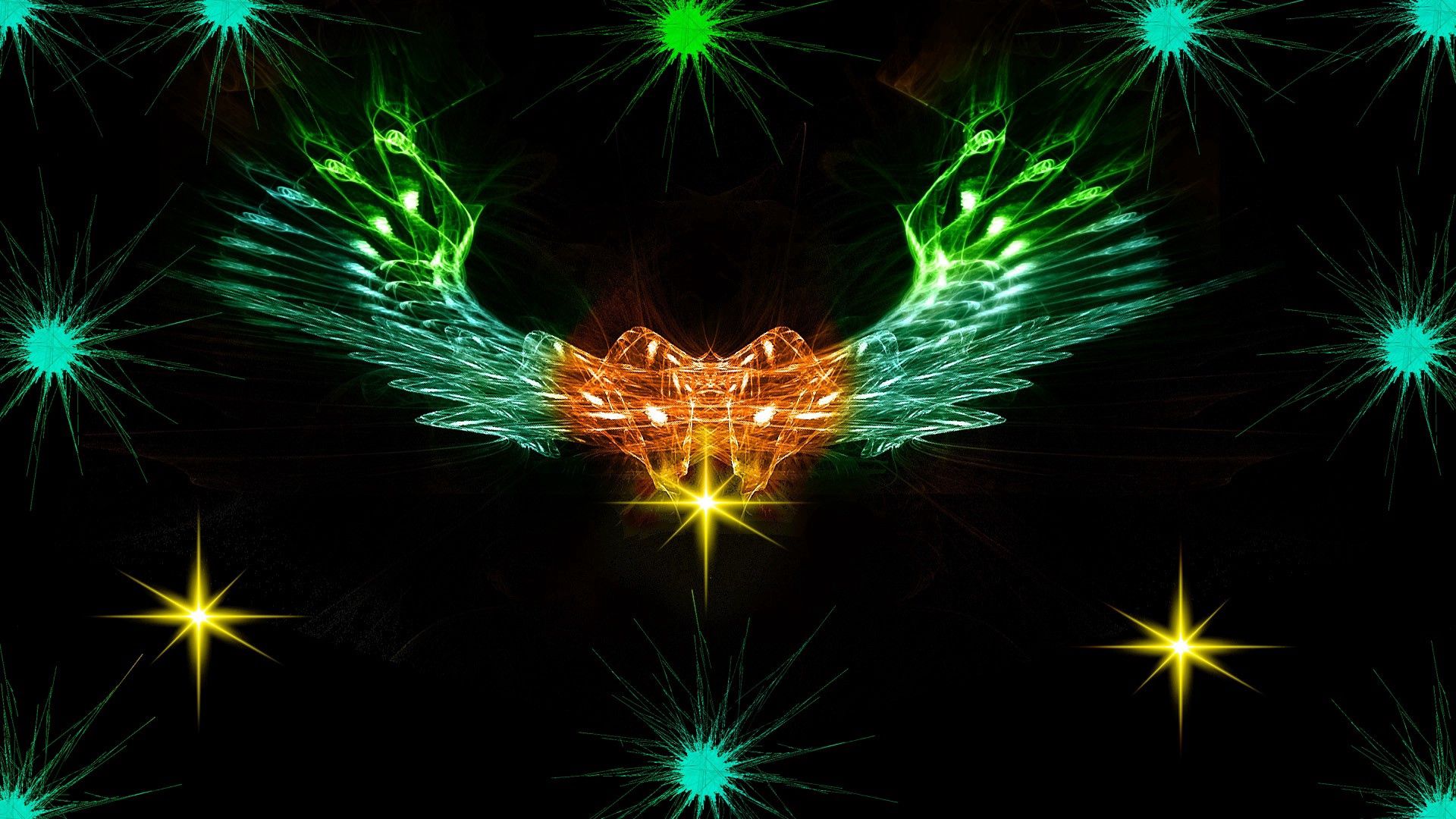 glow, bright, abstract, form Wings Cellphone FHD pic