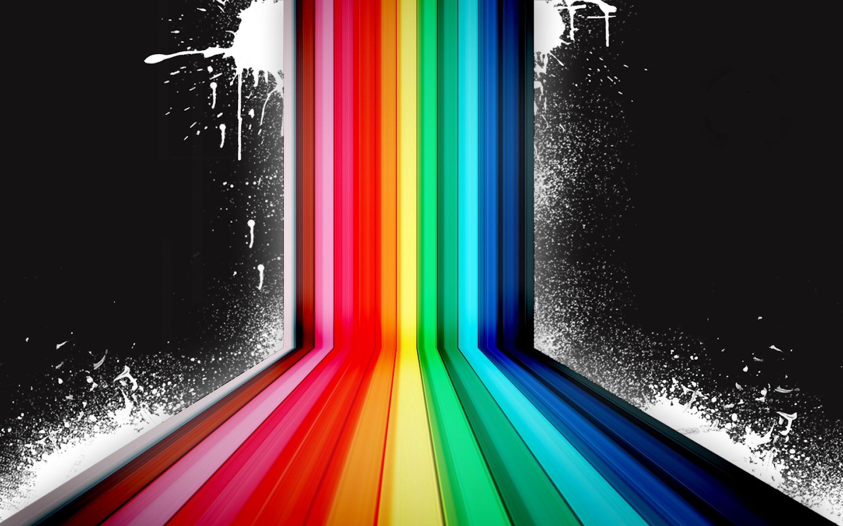 black background, rainbow, vector 1080p