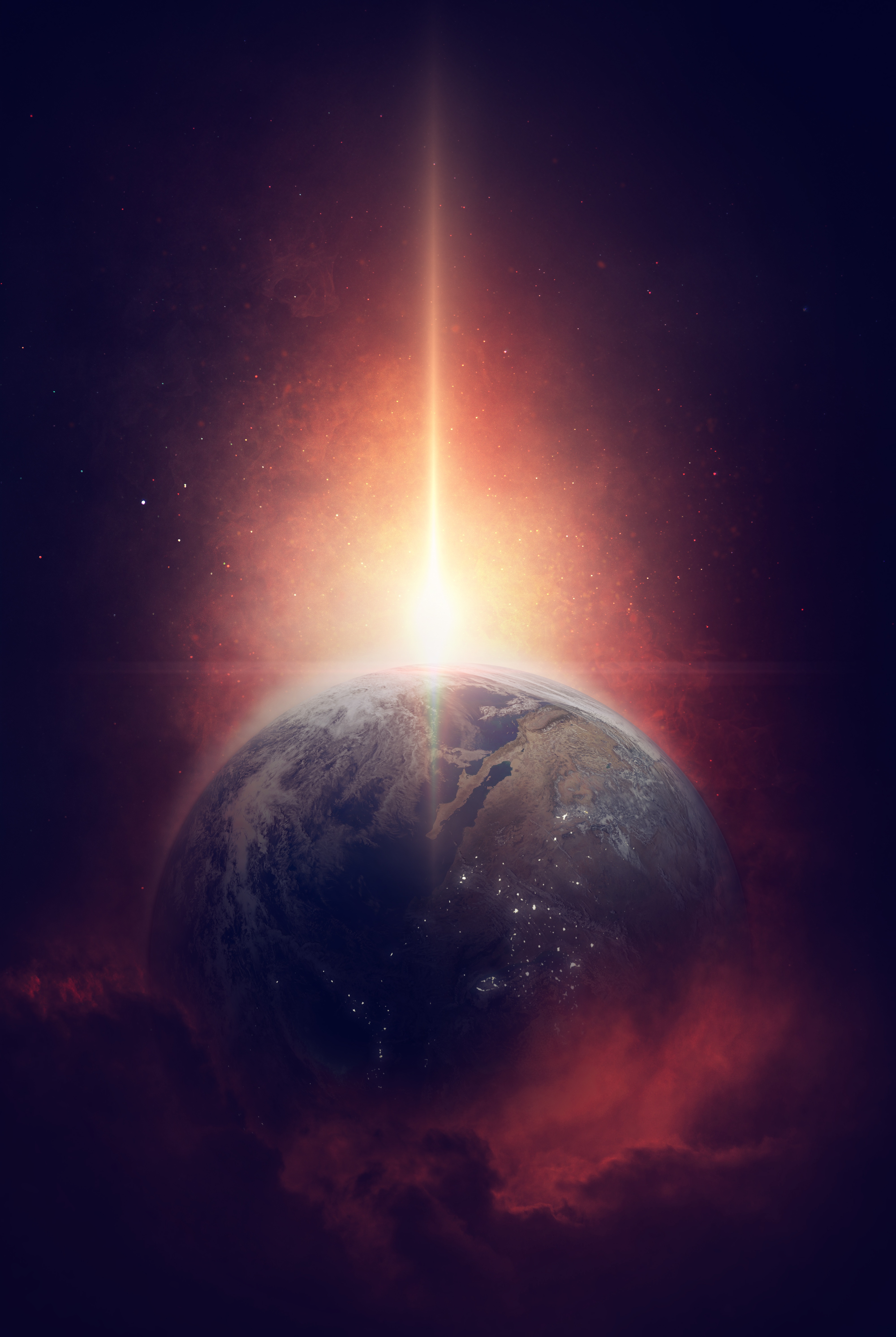 Wallpaper for mobile devices planet, galaxy, universe, land