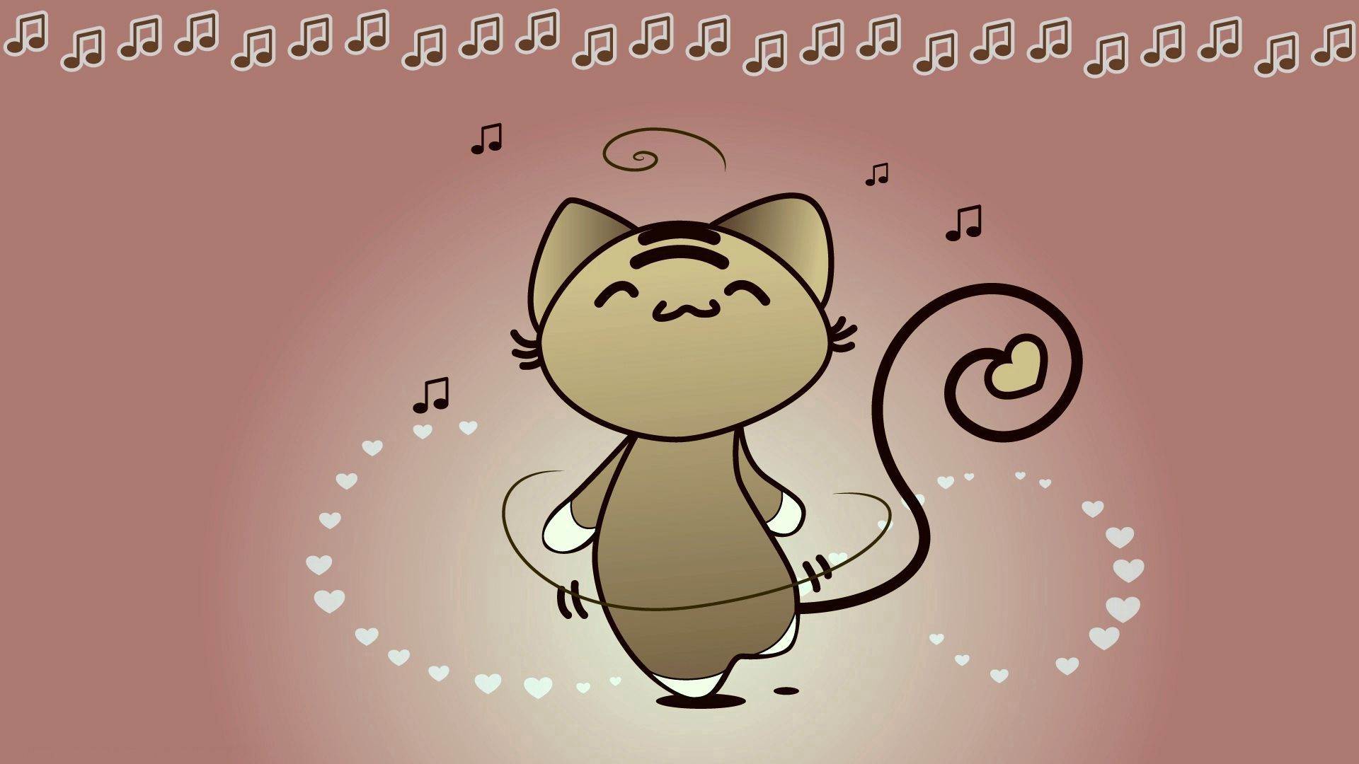 iPhone background vector, music, cat, notes