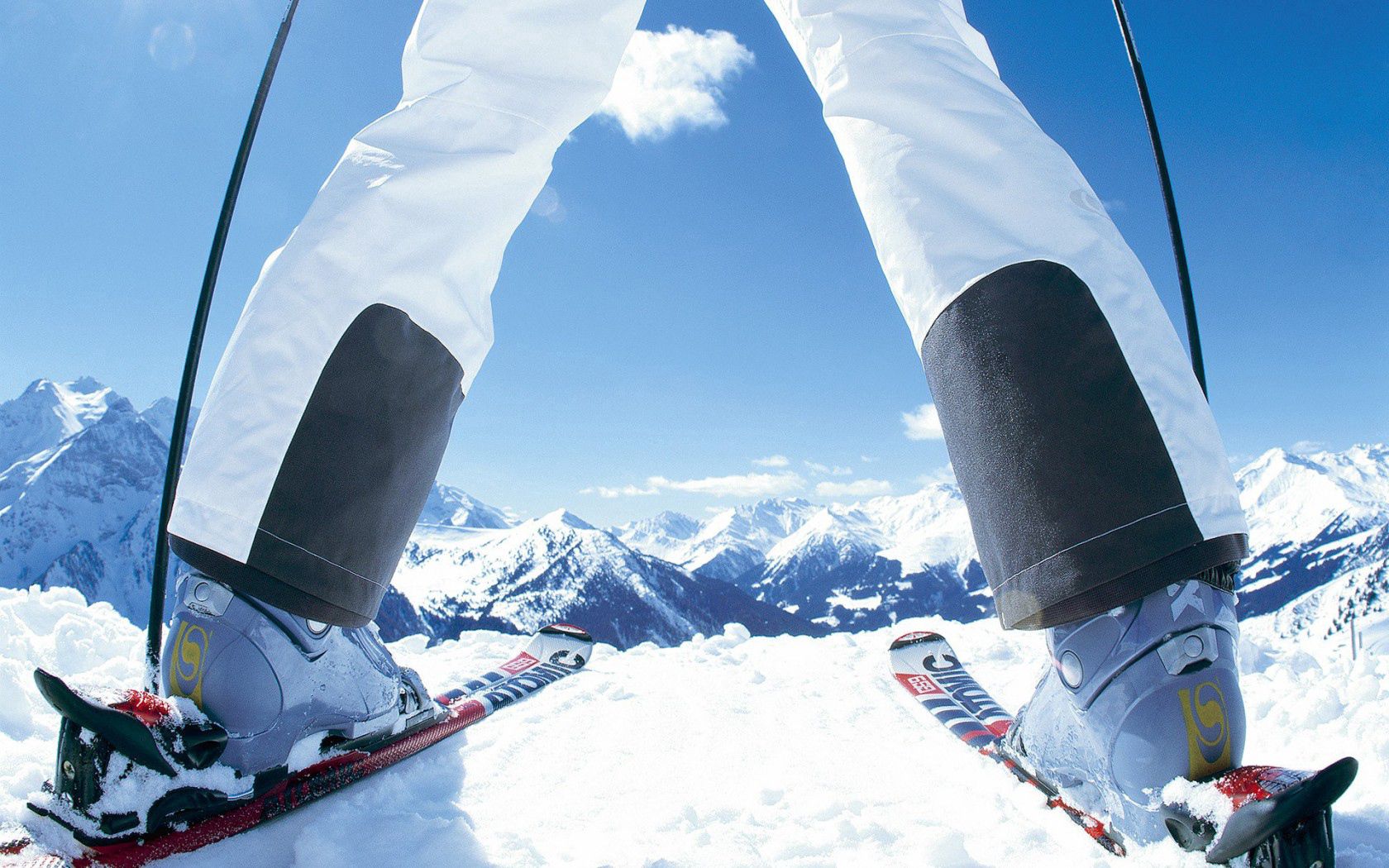 122880 Hintergrundbilder und Skifahren Bilder auf dem Desktop. Laden Sie mountains, schnee, skifahrer, sport Bildschirmschoner kostenlos auf den PC herunter