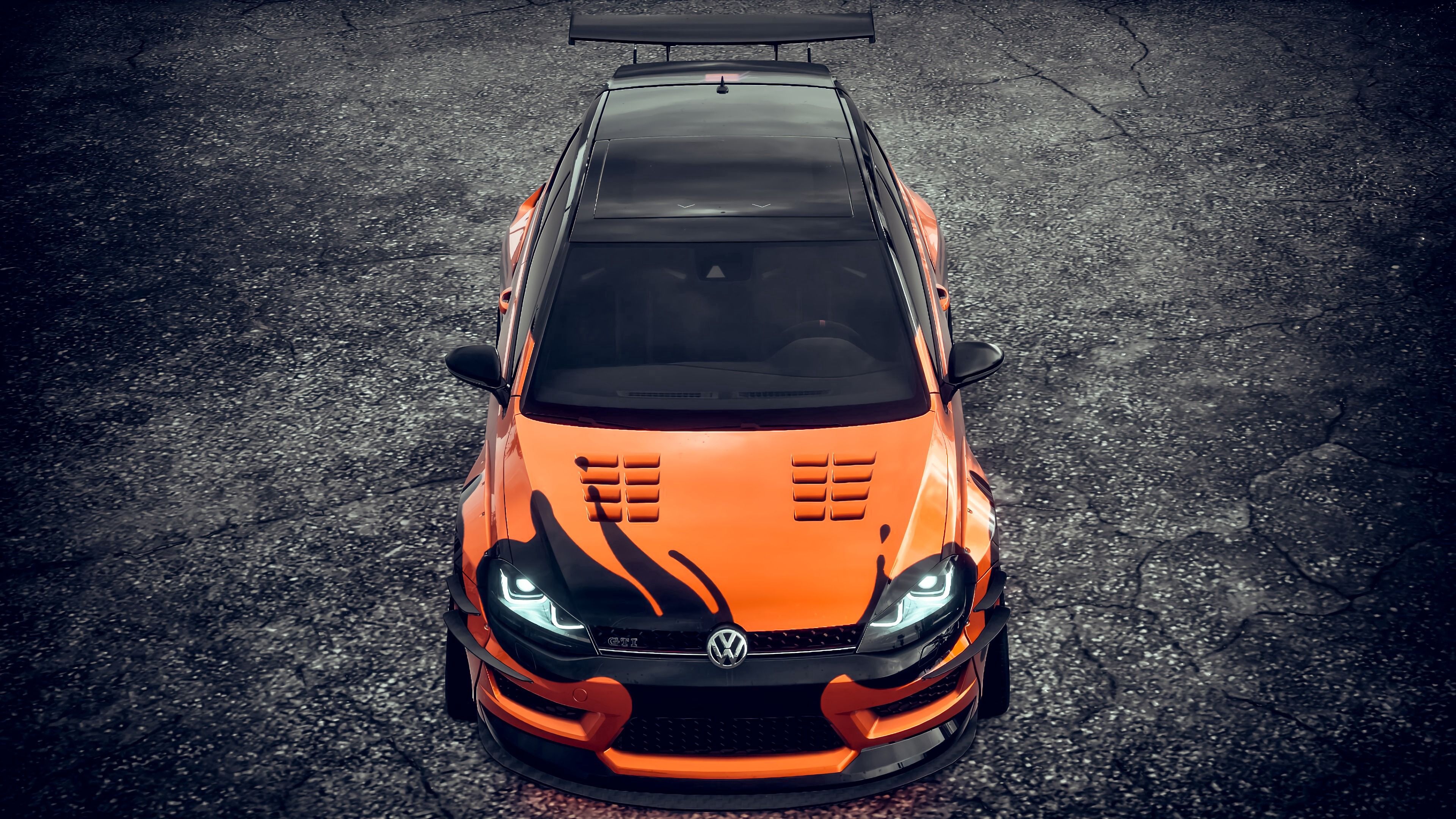Free HD tuning, volkswagen, sports, cars, car, front view, sports car