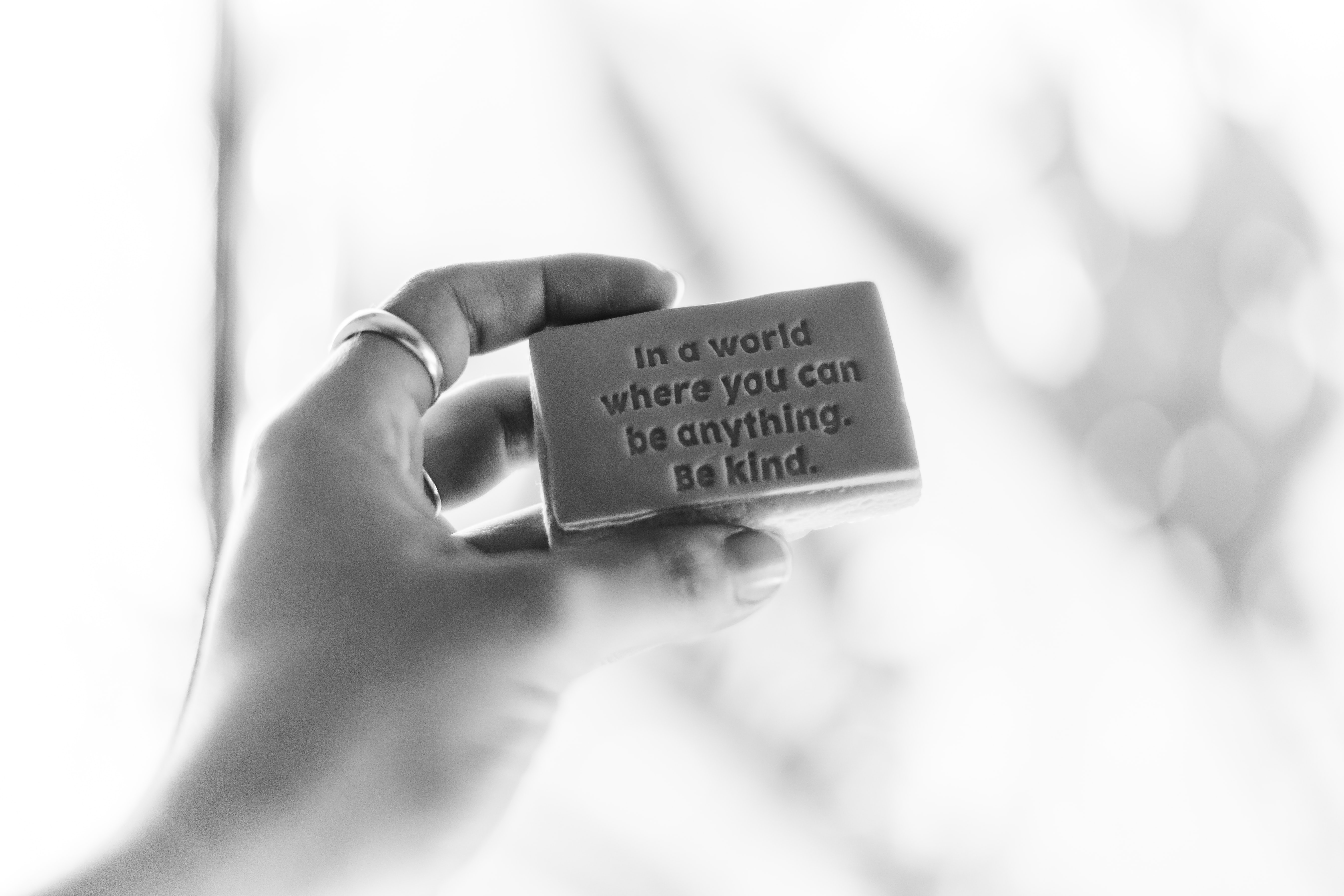 bw, quote, hand, phrase Words HD Android Wallpapers
