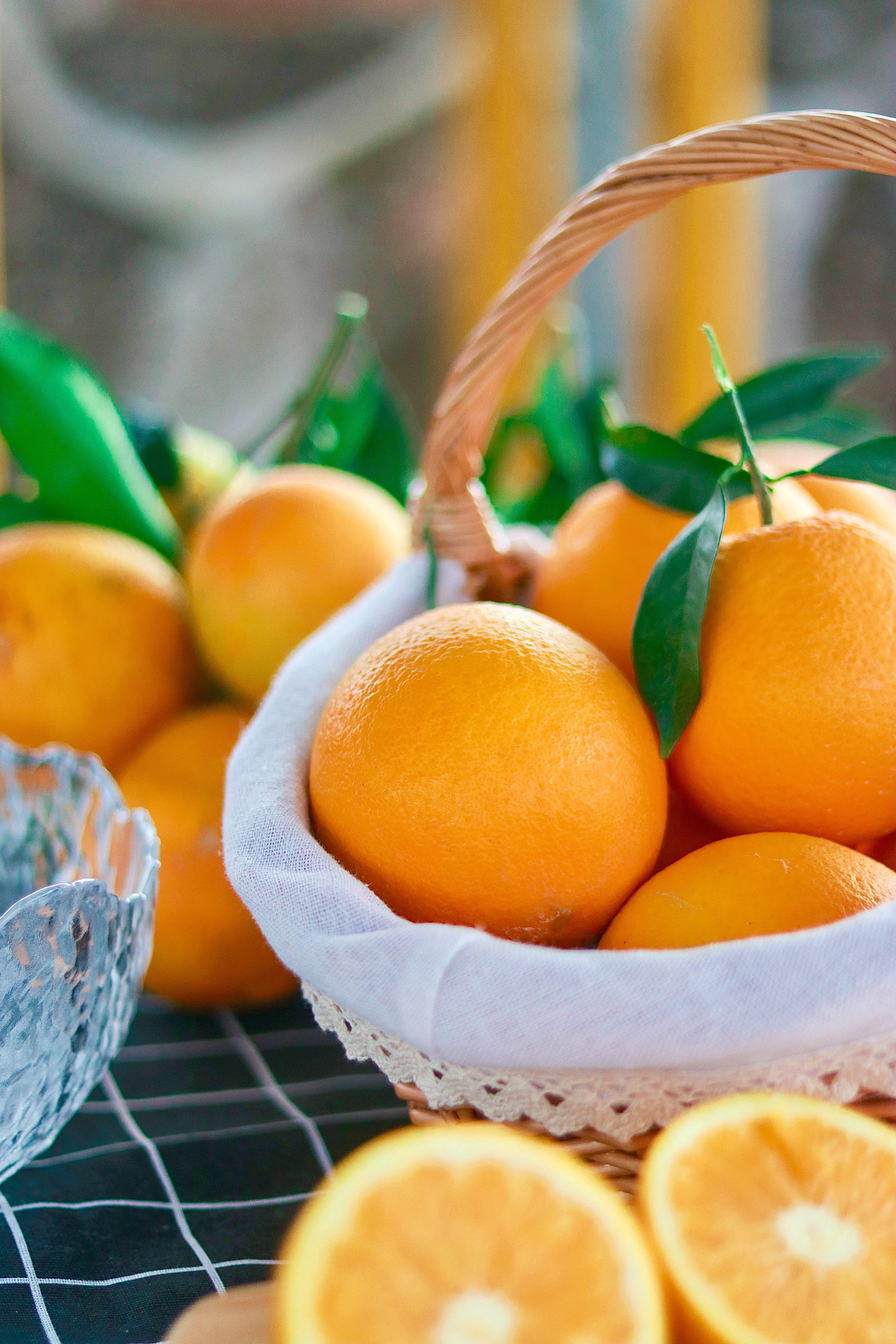 Handy-Wallpaper Obst, Lebensmittel, Oranges, Zitrusfrüchte, Zitrus, Korb kostenlos herunterladen.