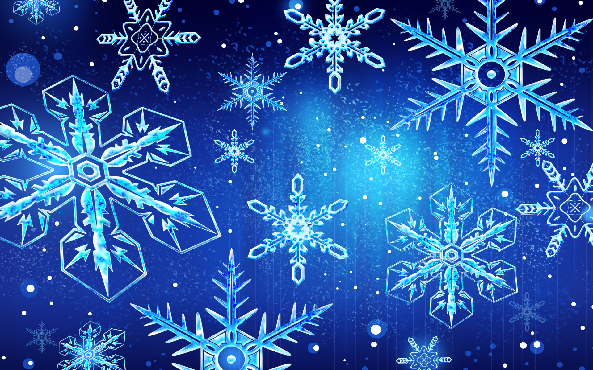 winter, background, snowflakes, blue