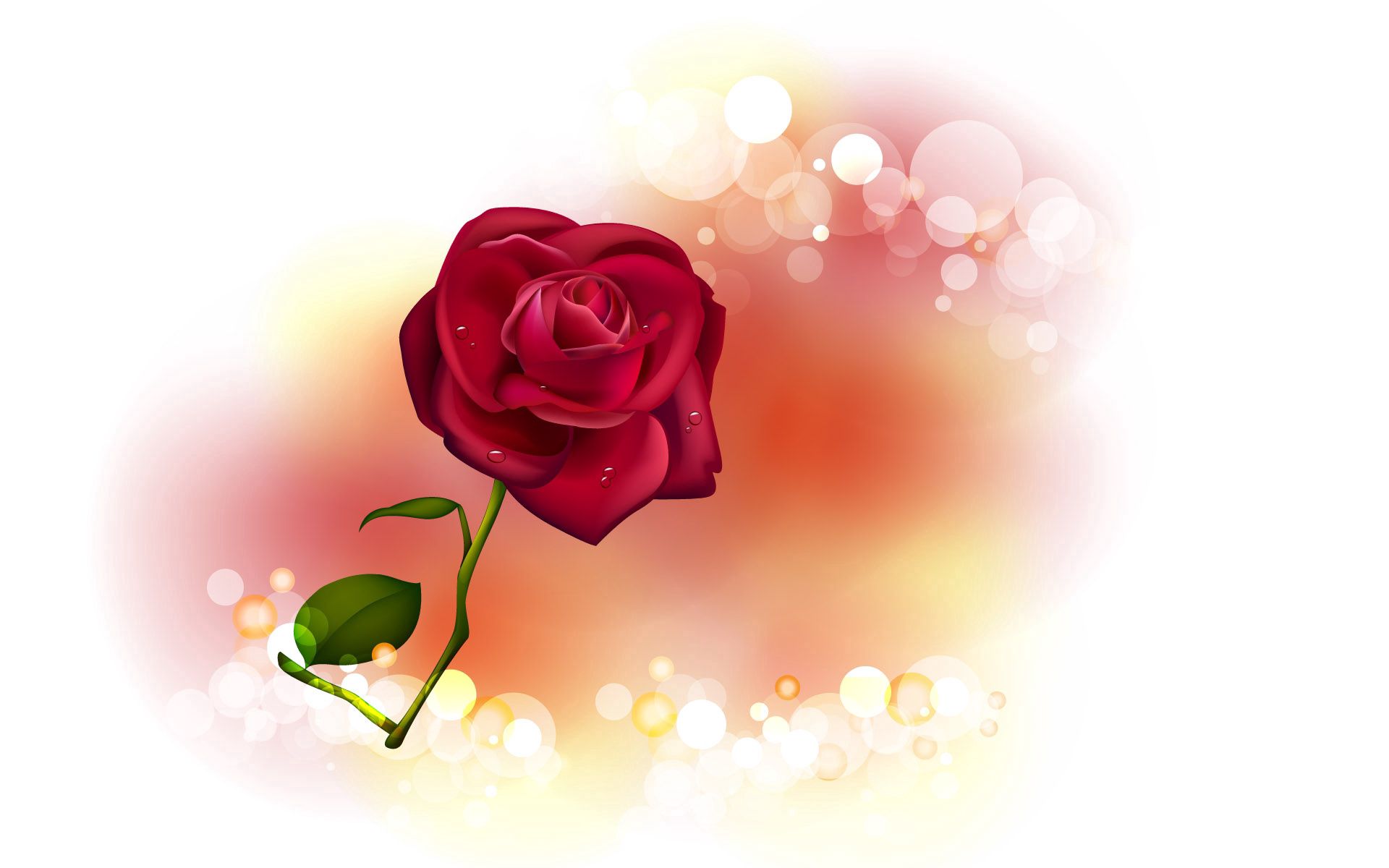 Téléchargez des papiers peints mobile Fleur, Abstrait, Rose, Éblouissement, Éclat, Briller, Lumière, Une Rose gratuitement.
