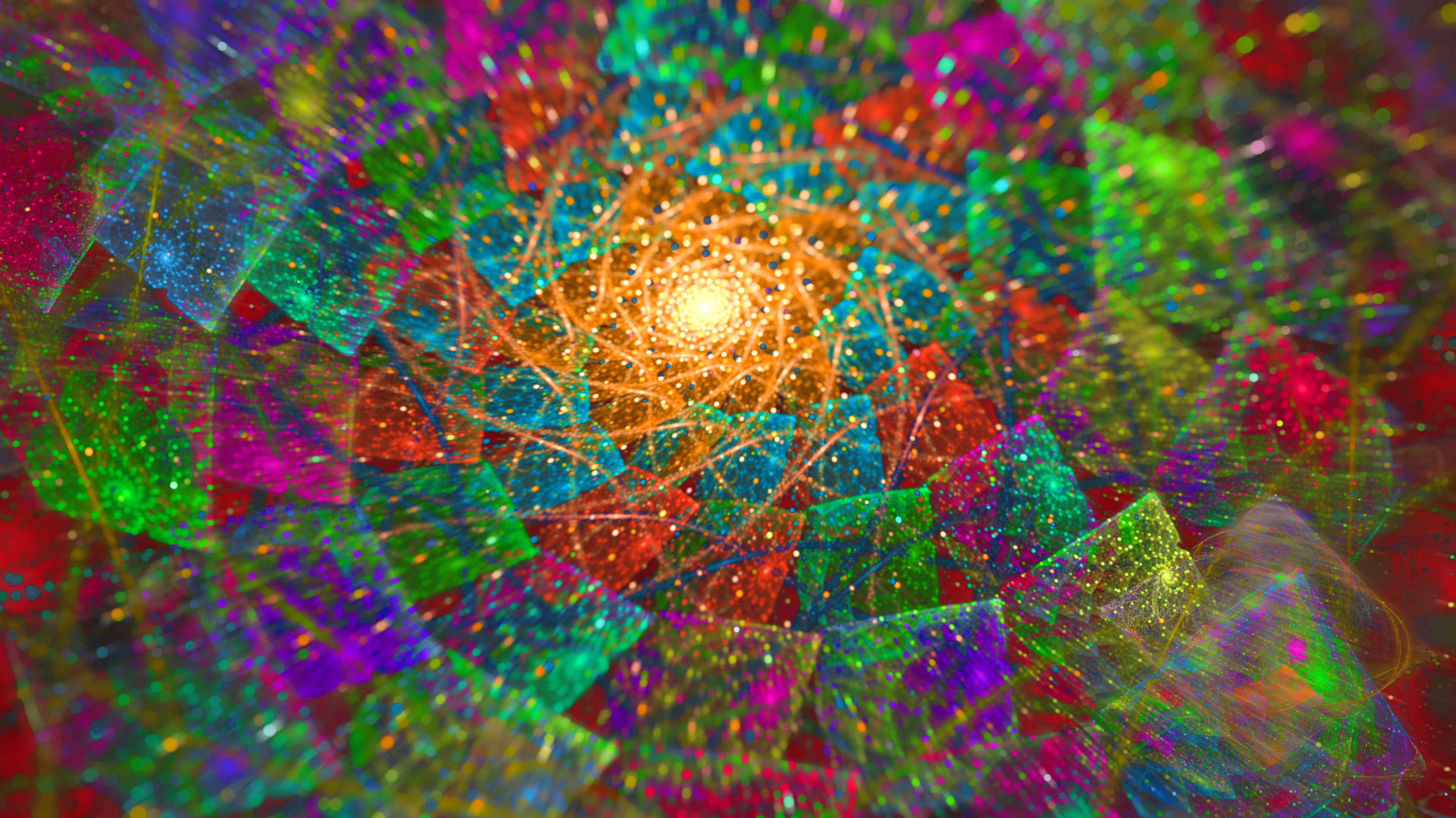 point, fractal, abstract, glare, multicolored, motley, points for android