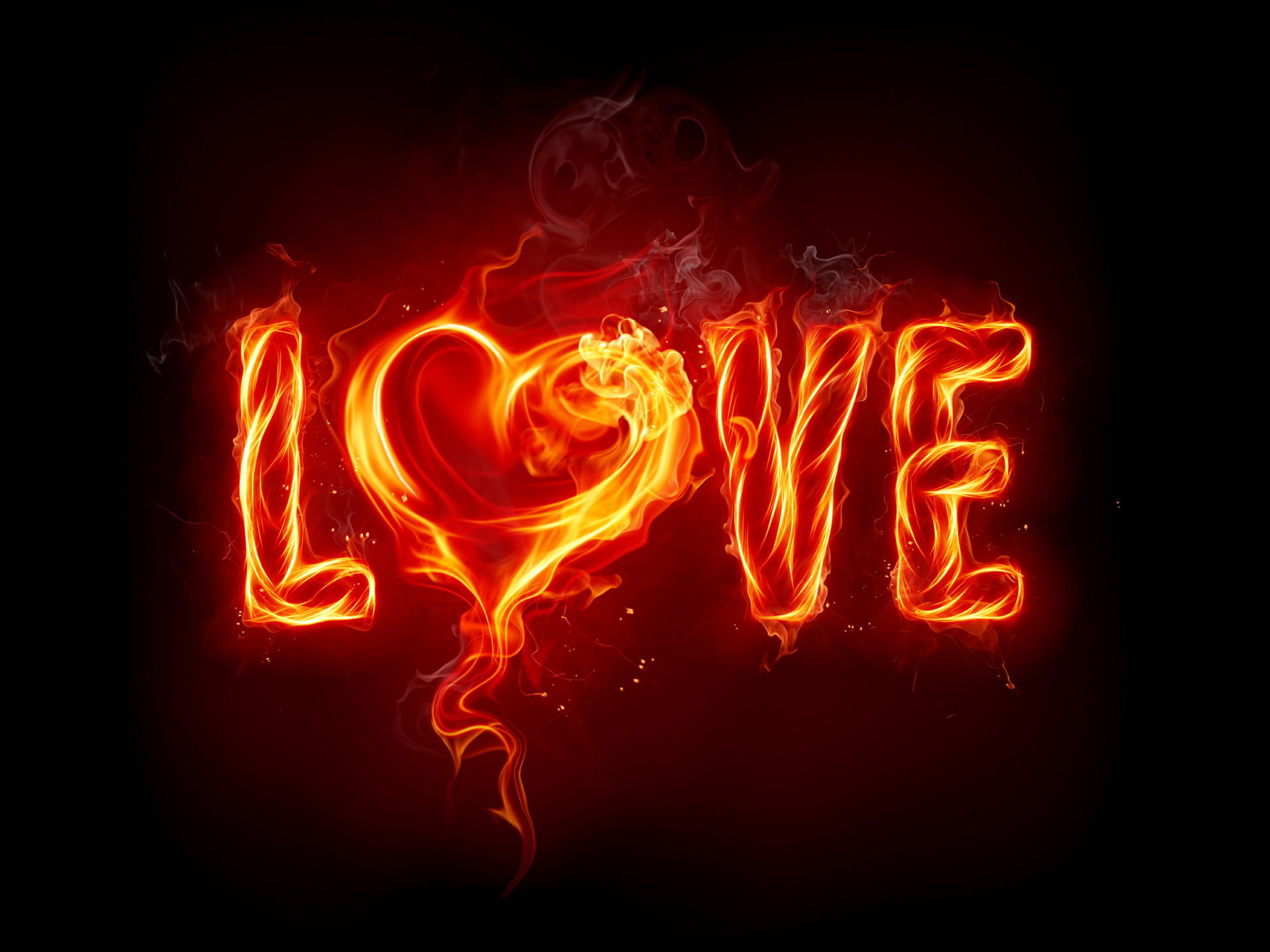 love, fire, artistic wallpaper for mobile