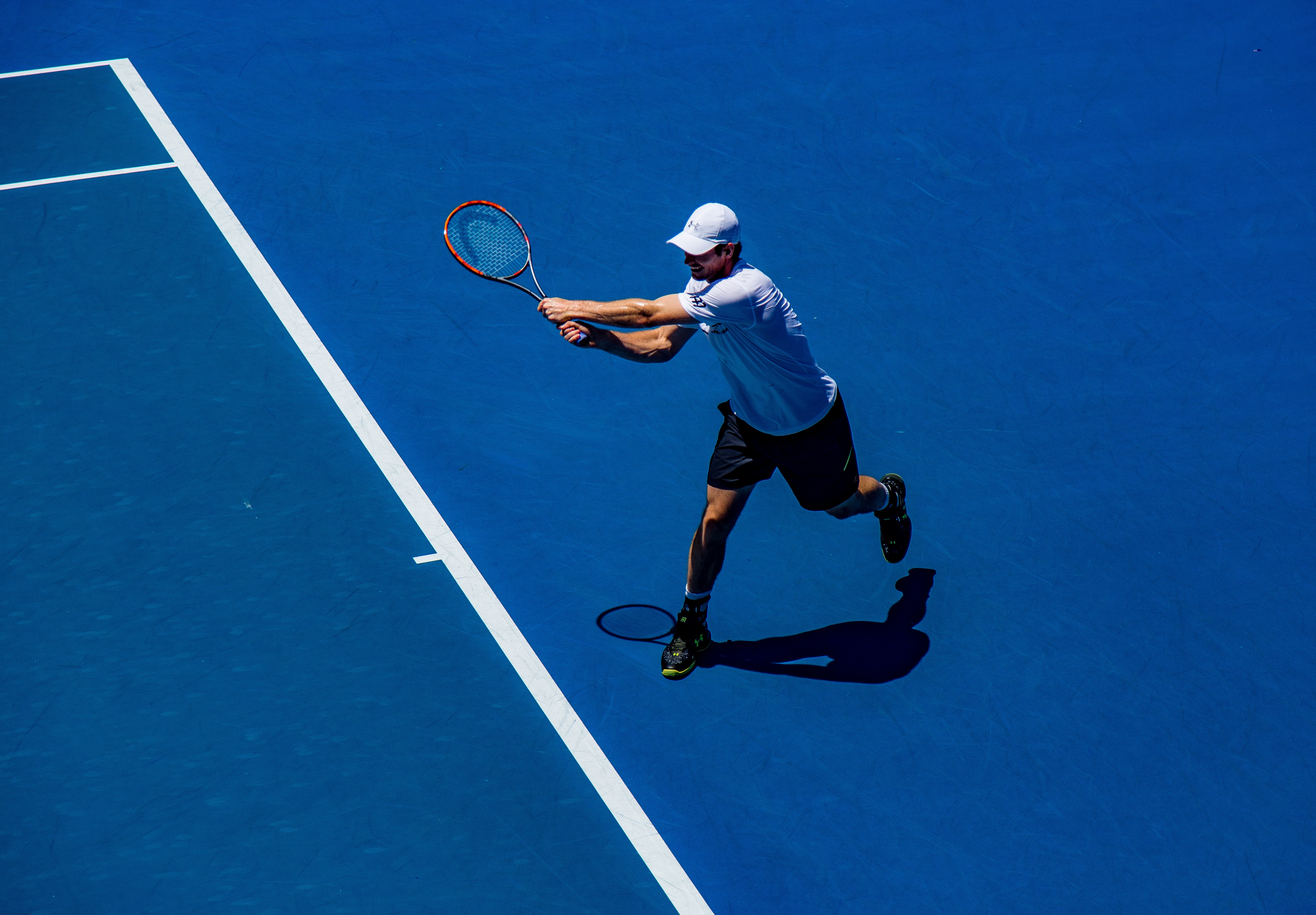 4K Phone Wallpaper tennis player, racket, sports, court