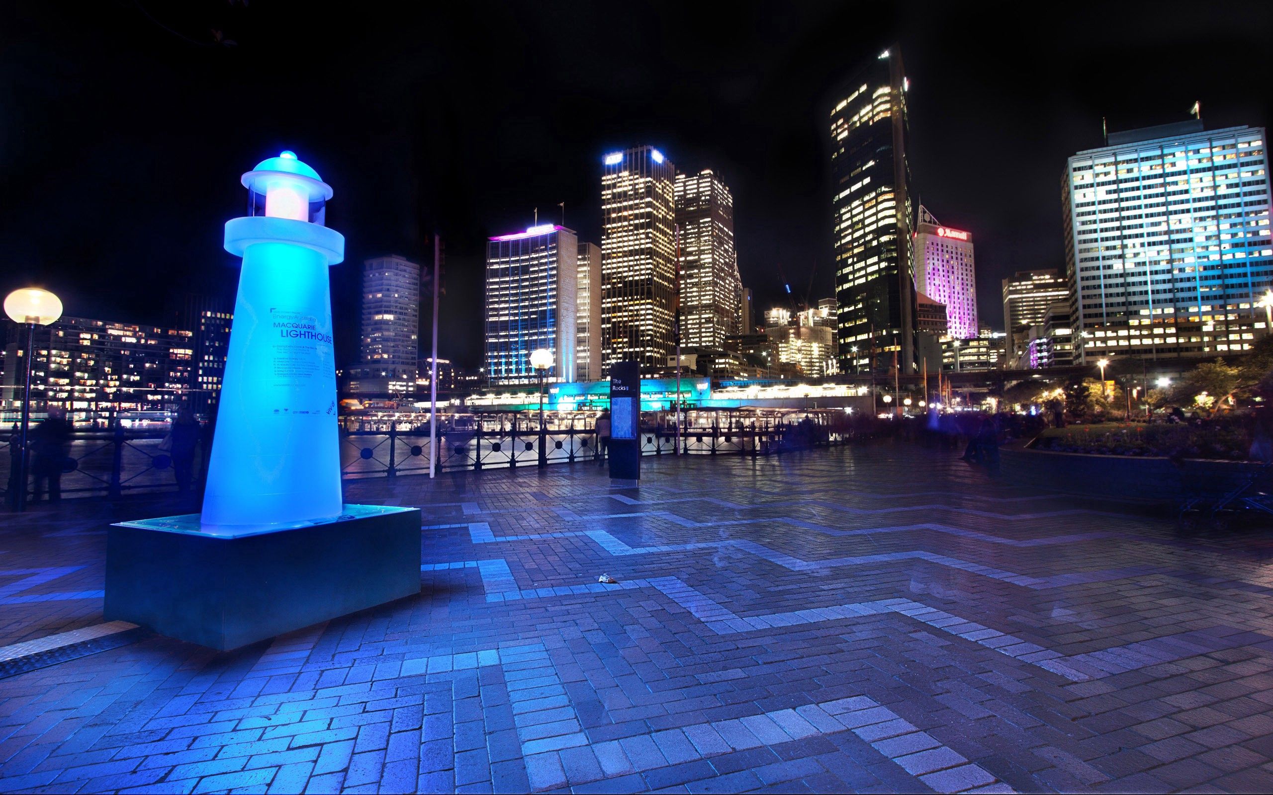 Laden Sie das Städte, Sydney, Gebäude, Scheinen, Licht, Abend, Australien-Bild kostenlos auf Ihren PC-Desktop herunter