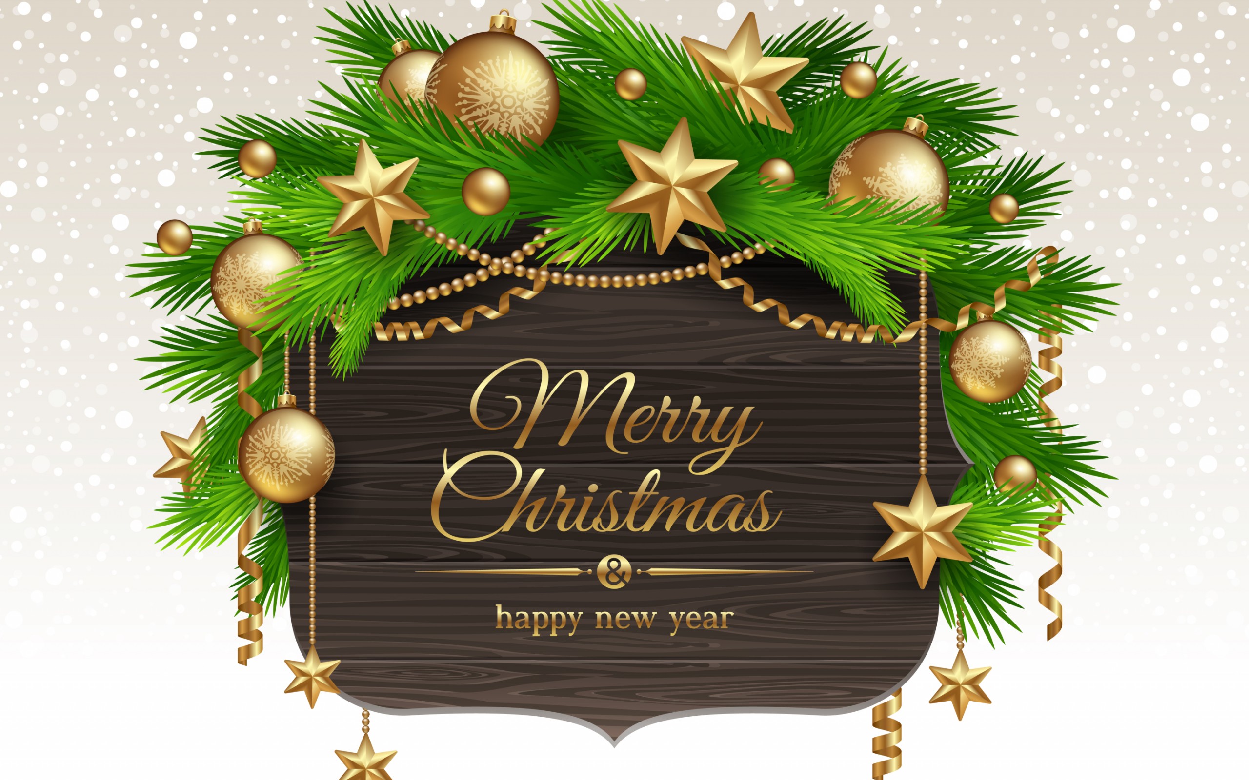 christmas, new year, merry christmas, decoration, golden, holiday, christmas ornaments, happy new year, stars, wood 1080p