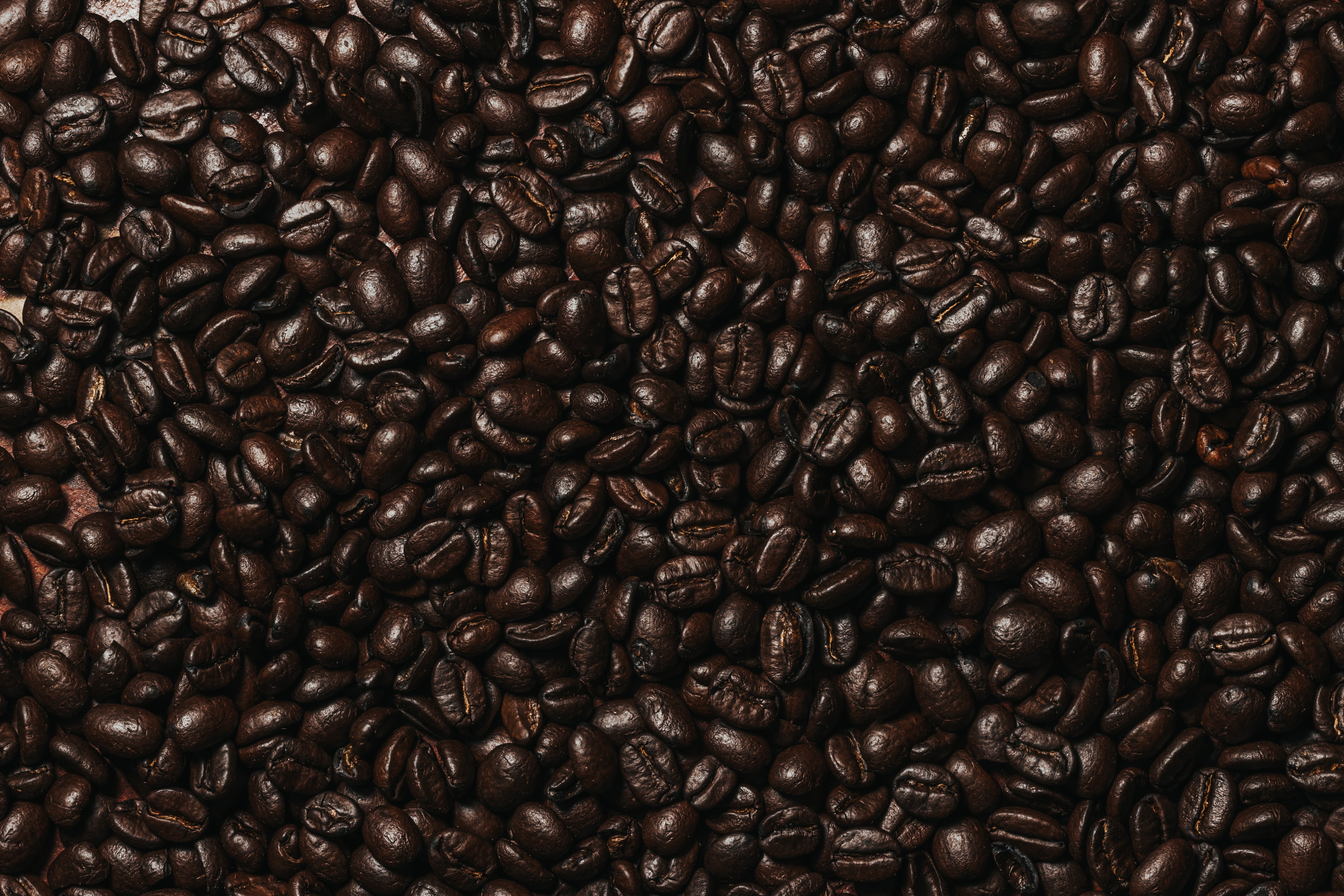 coffee beans, grains, coffee, macro, dark, brown, grain 5K