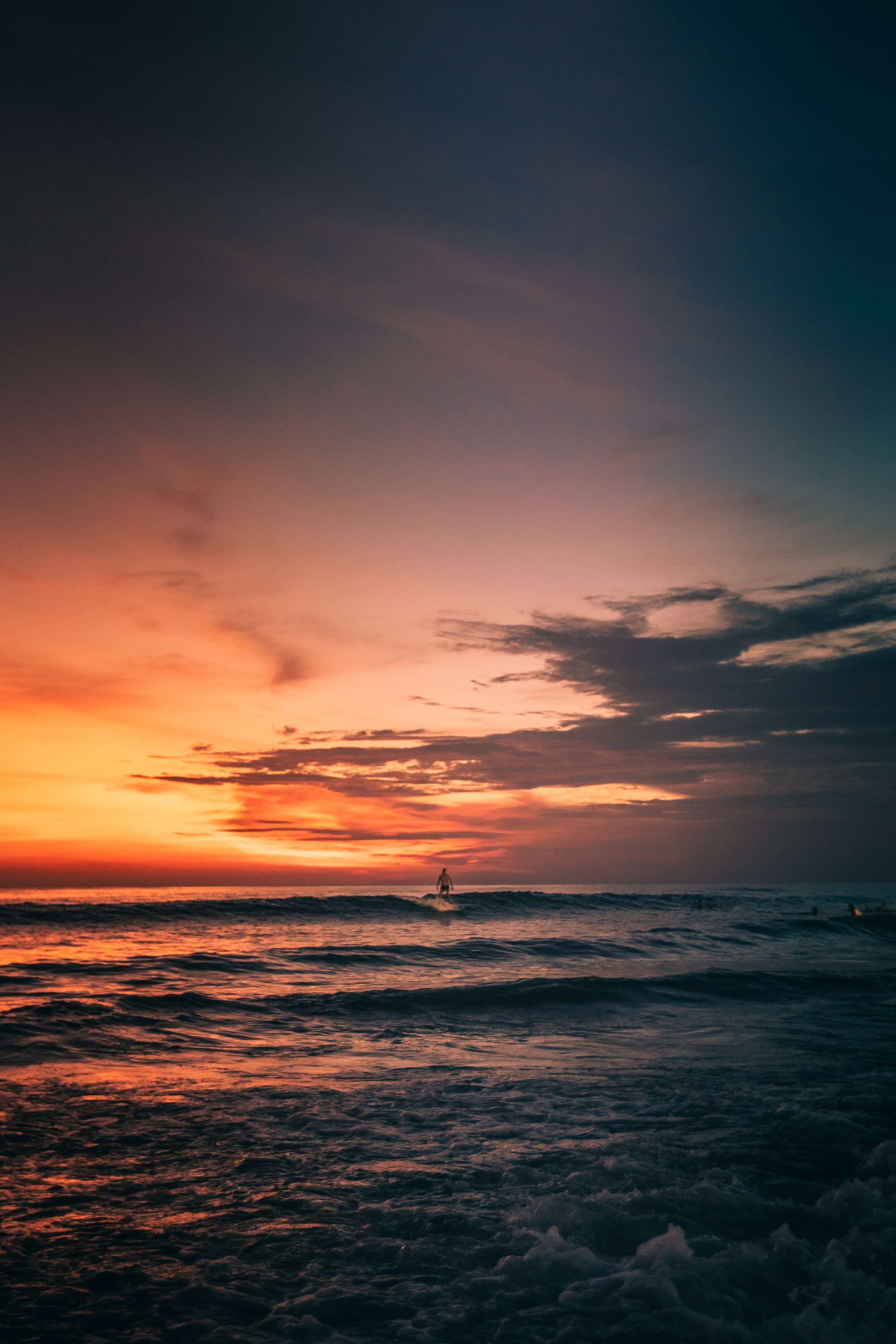 waves, nature, sunset, serfing Free Stock Photo