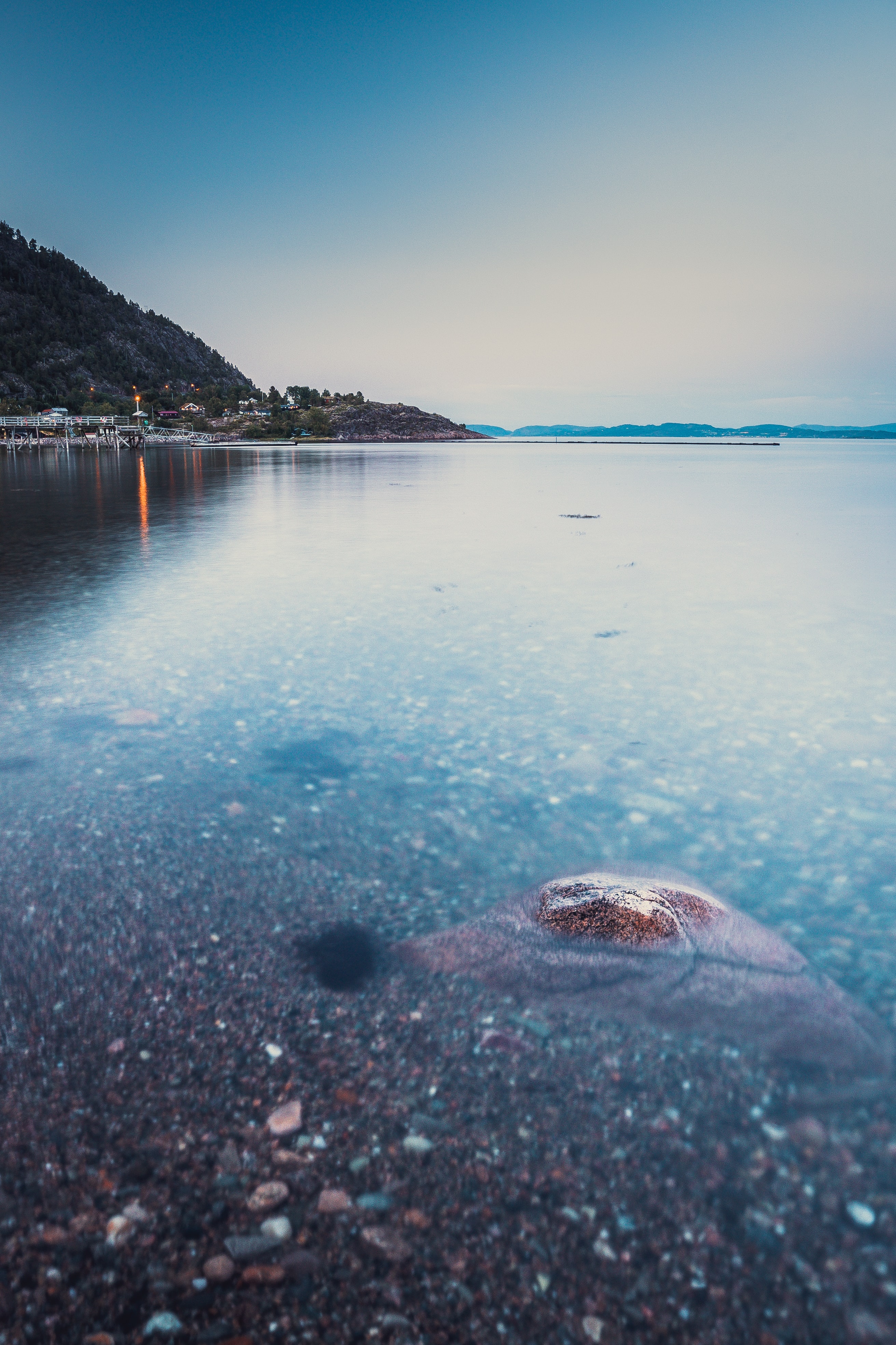 nature, pebble, sky, sea, coast Smartphone Background