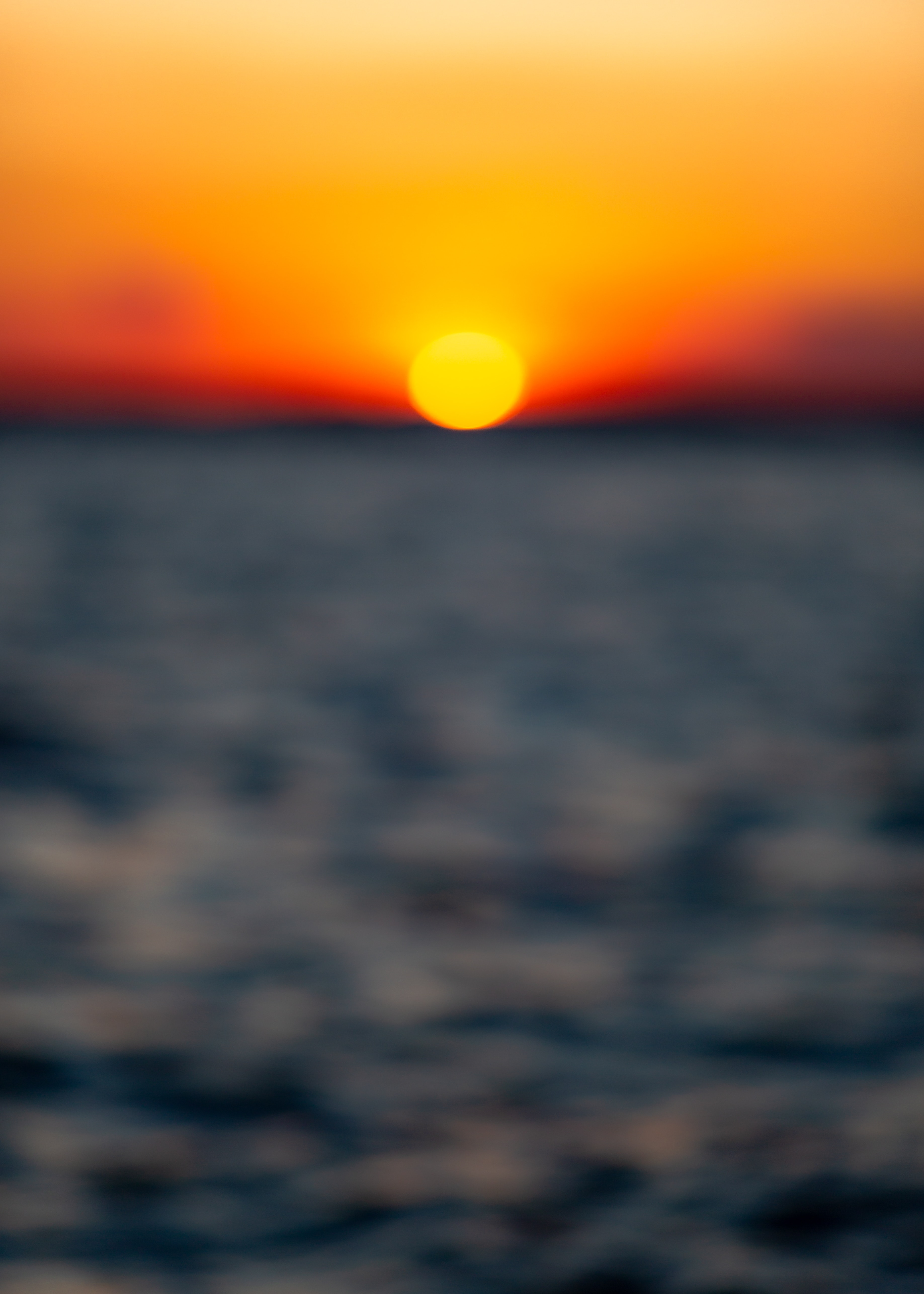 blur, smooth, nature, sunset, sea, sun, horizon 32K