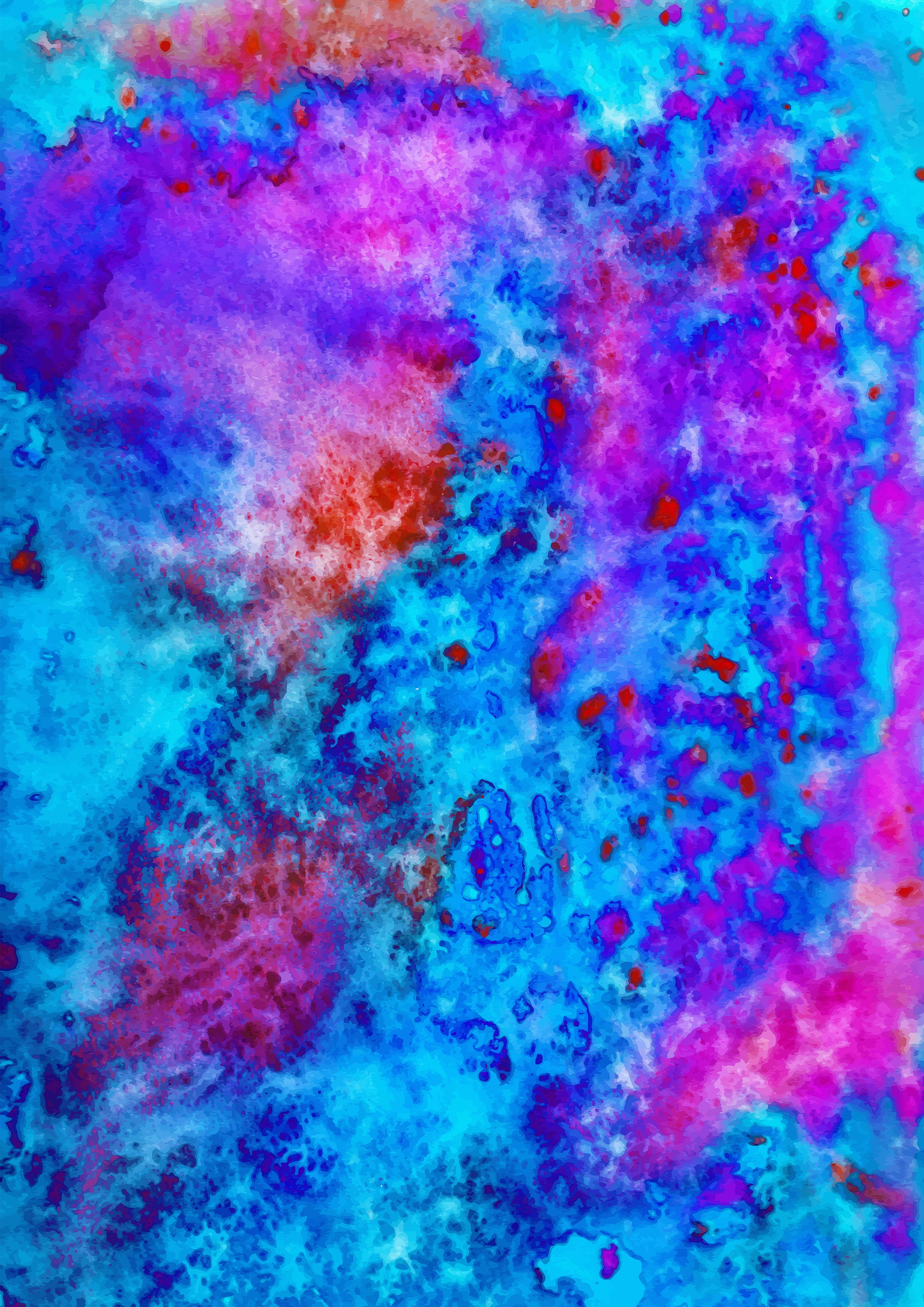 watercolor, abstract, paint, stains, spots HD wallpaper