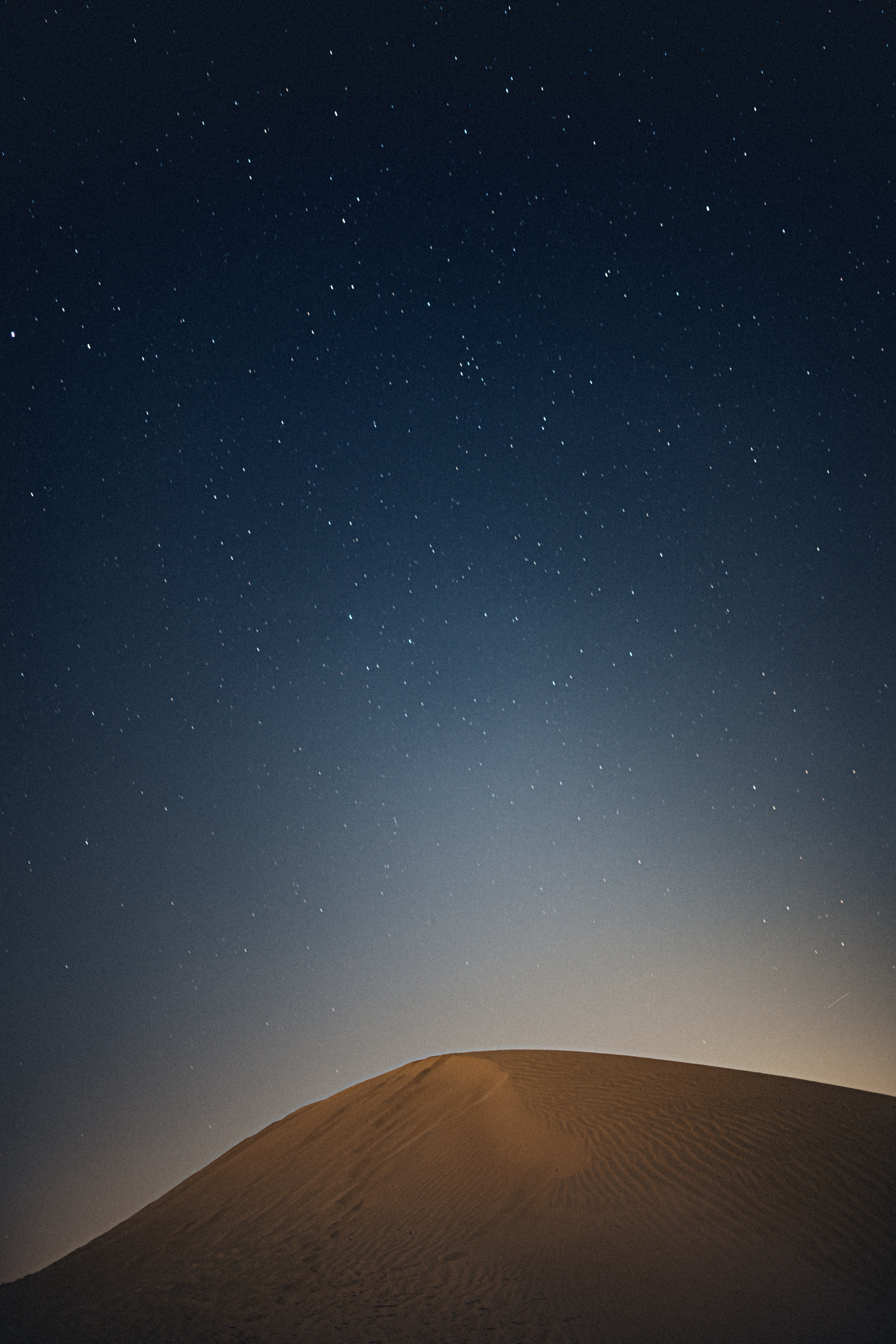 Free HD desert, nature, hill, night, starry sky
