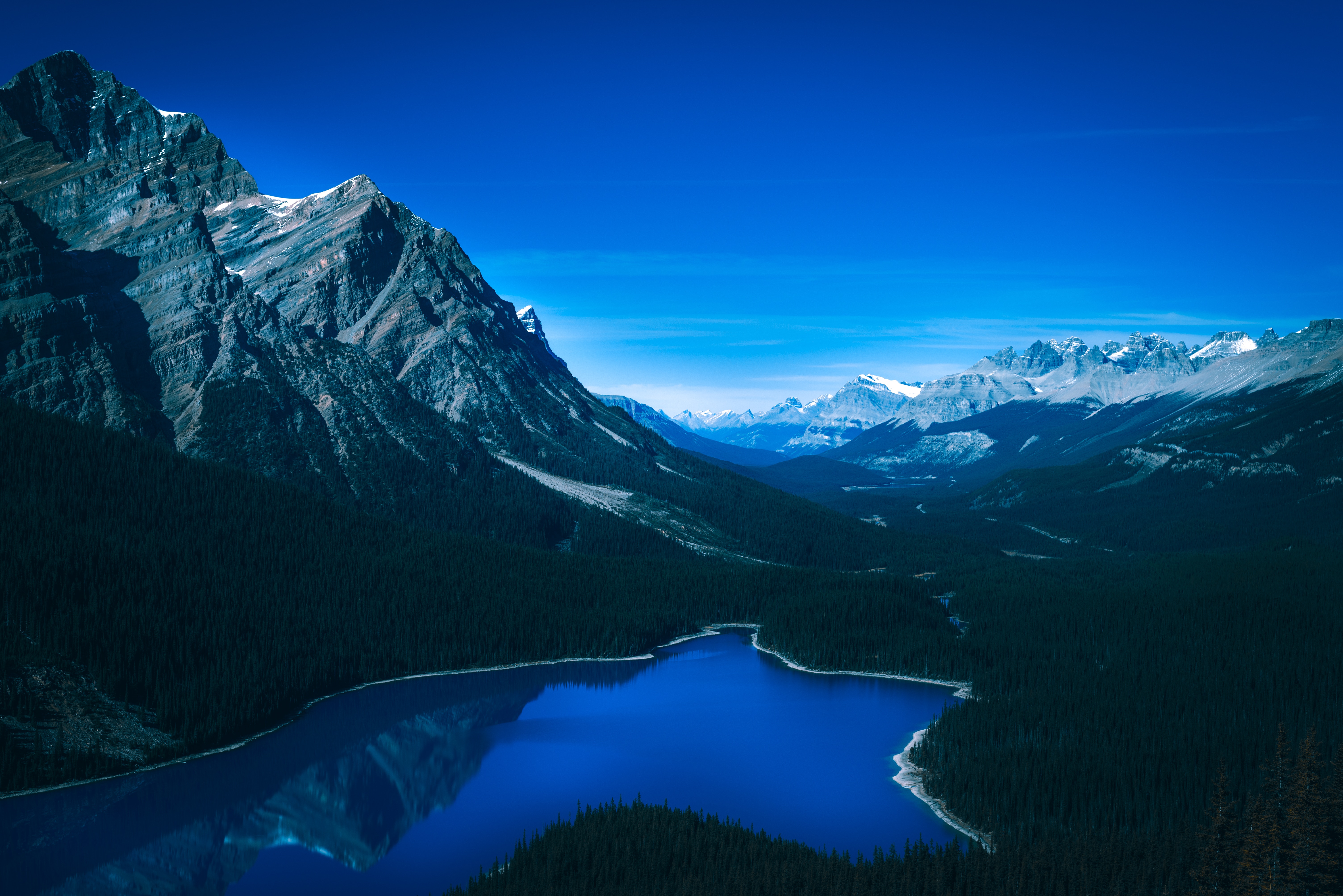Handy-Wallpaper Natur, Mountains, See, Kanada, Peyto kostenlos herunterladen.