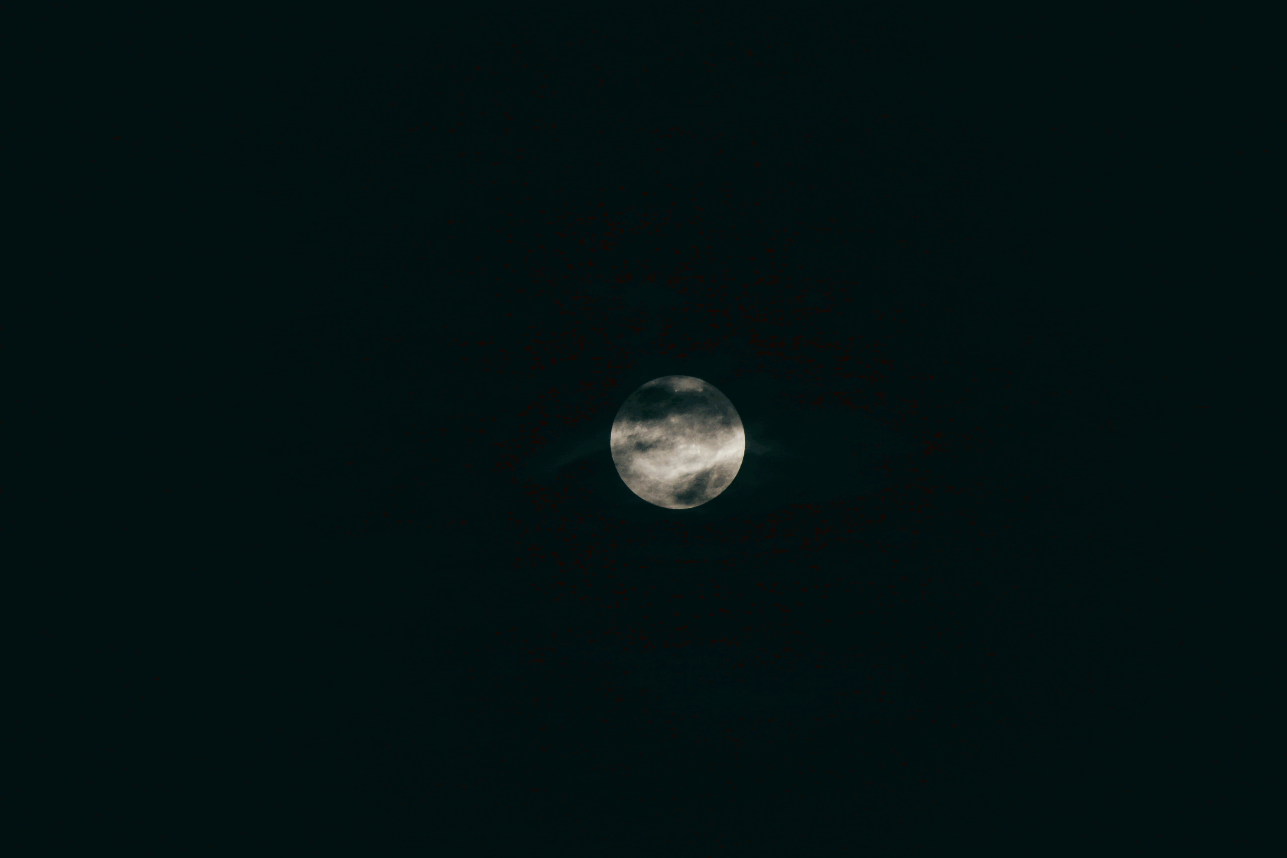 HD for desktop 1080p Moon planet, full moon, dark