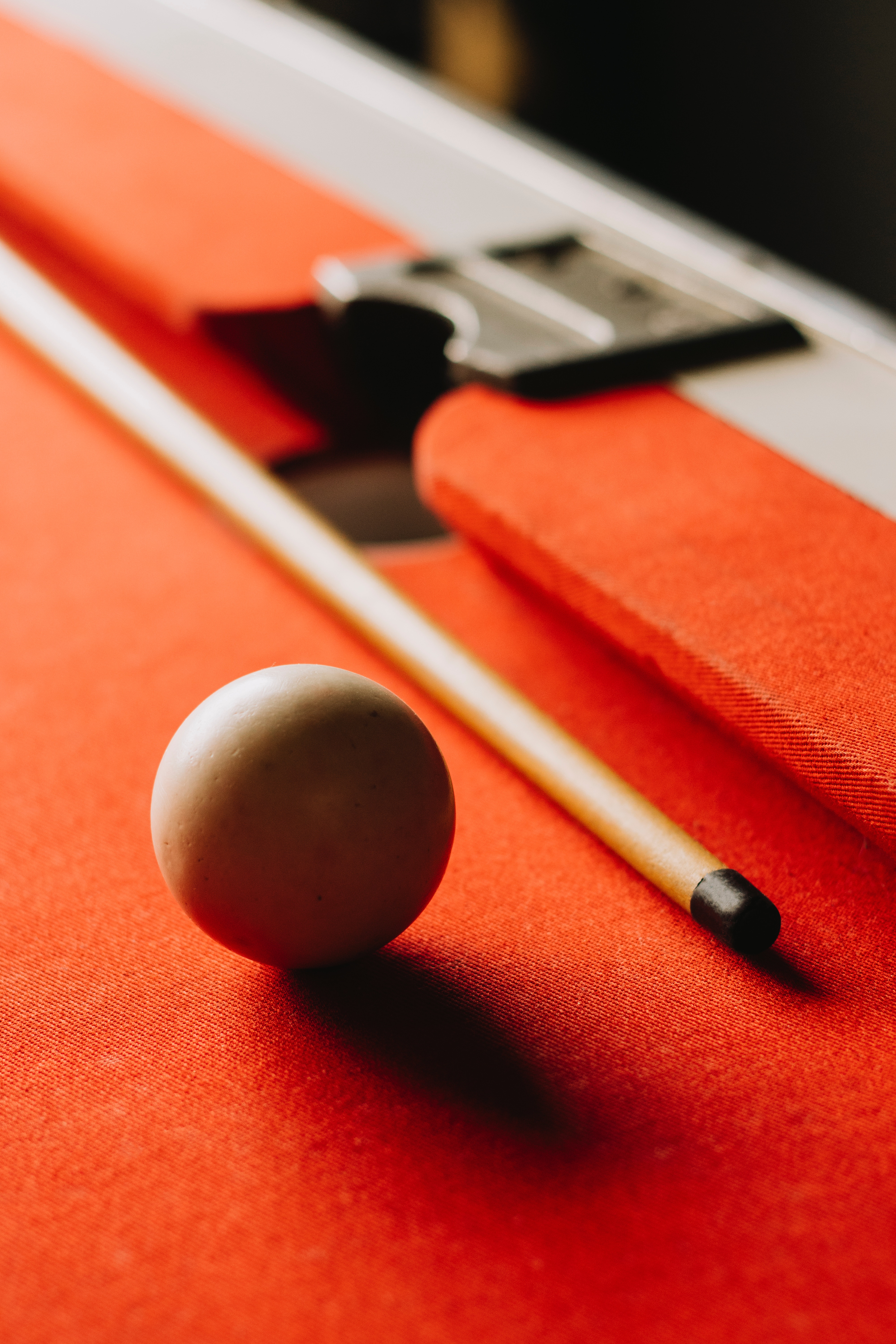 billiards, sports, red, shadow, ball, table, hole, cue