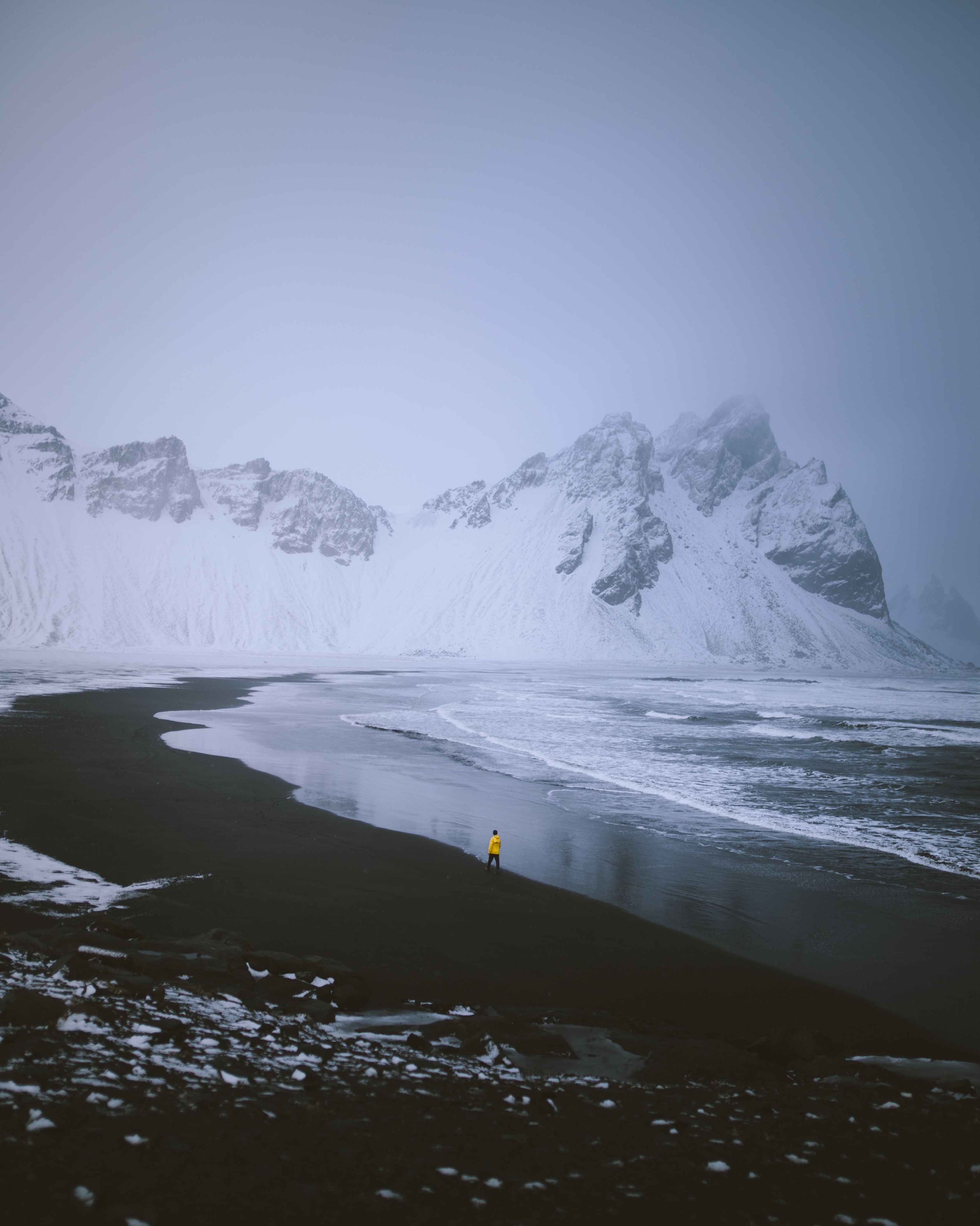 89446 завантажити шпалери ісландія, природа, сніг, берег, узбережжя, самотність, льодовик - заставки і картинки безкоштовно