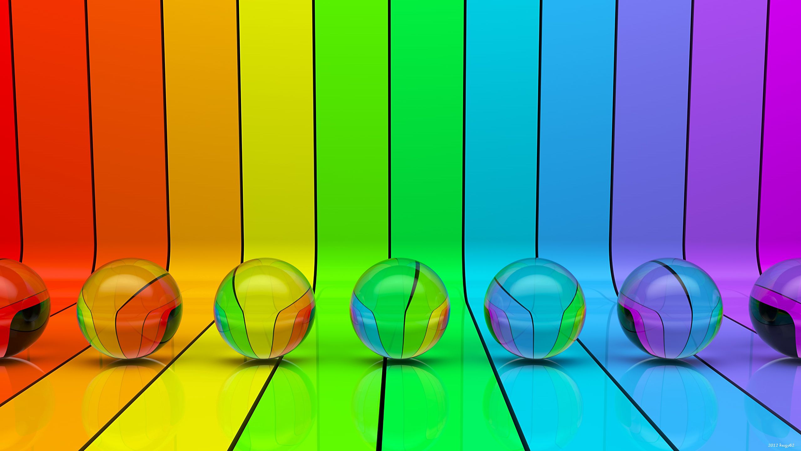 balls, 3d, lines, glass for android