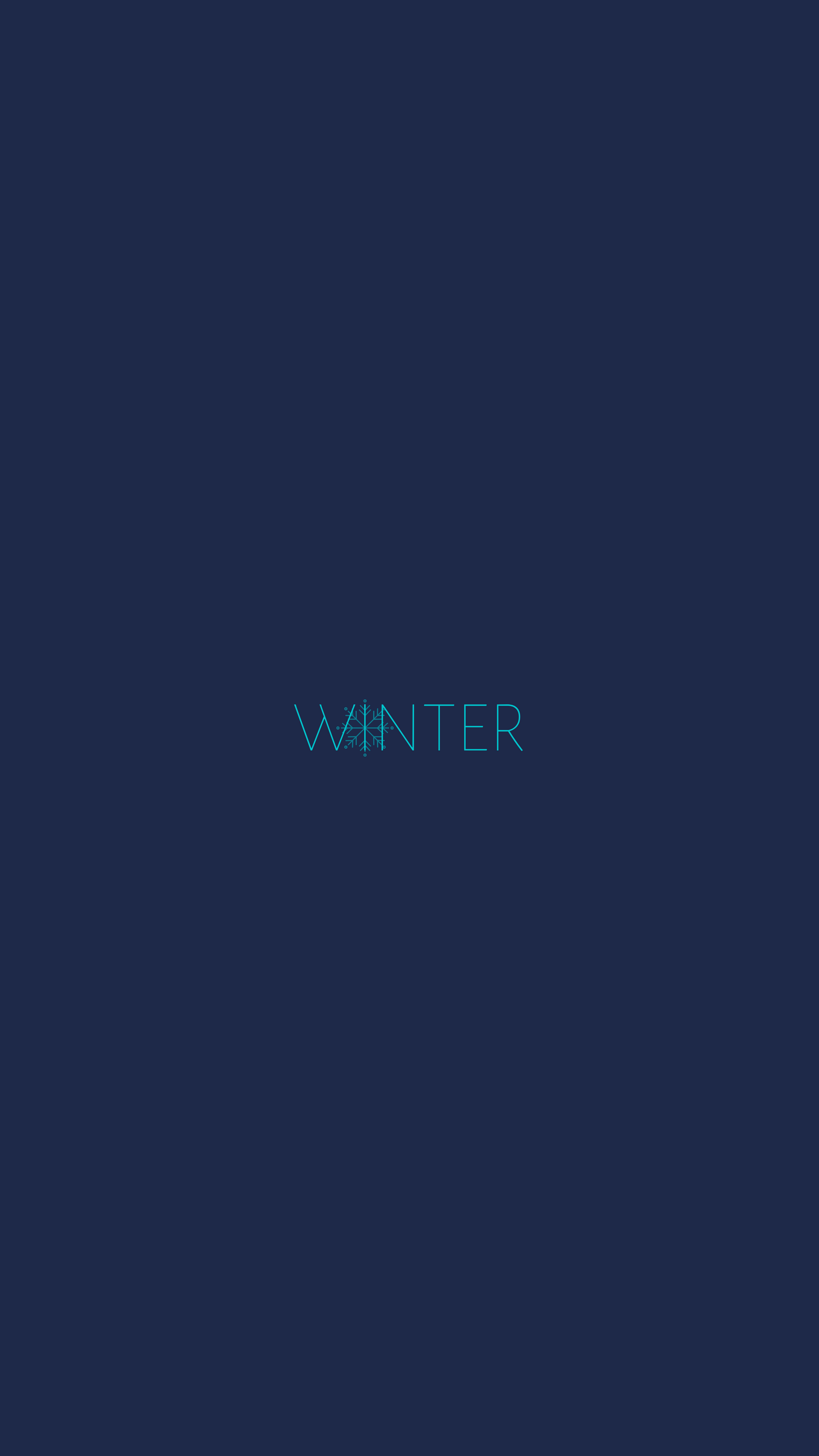 Phone Background inscription, word, winter, snowflake