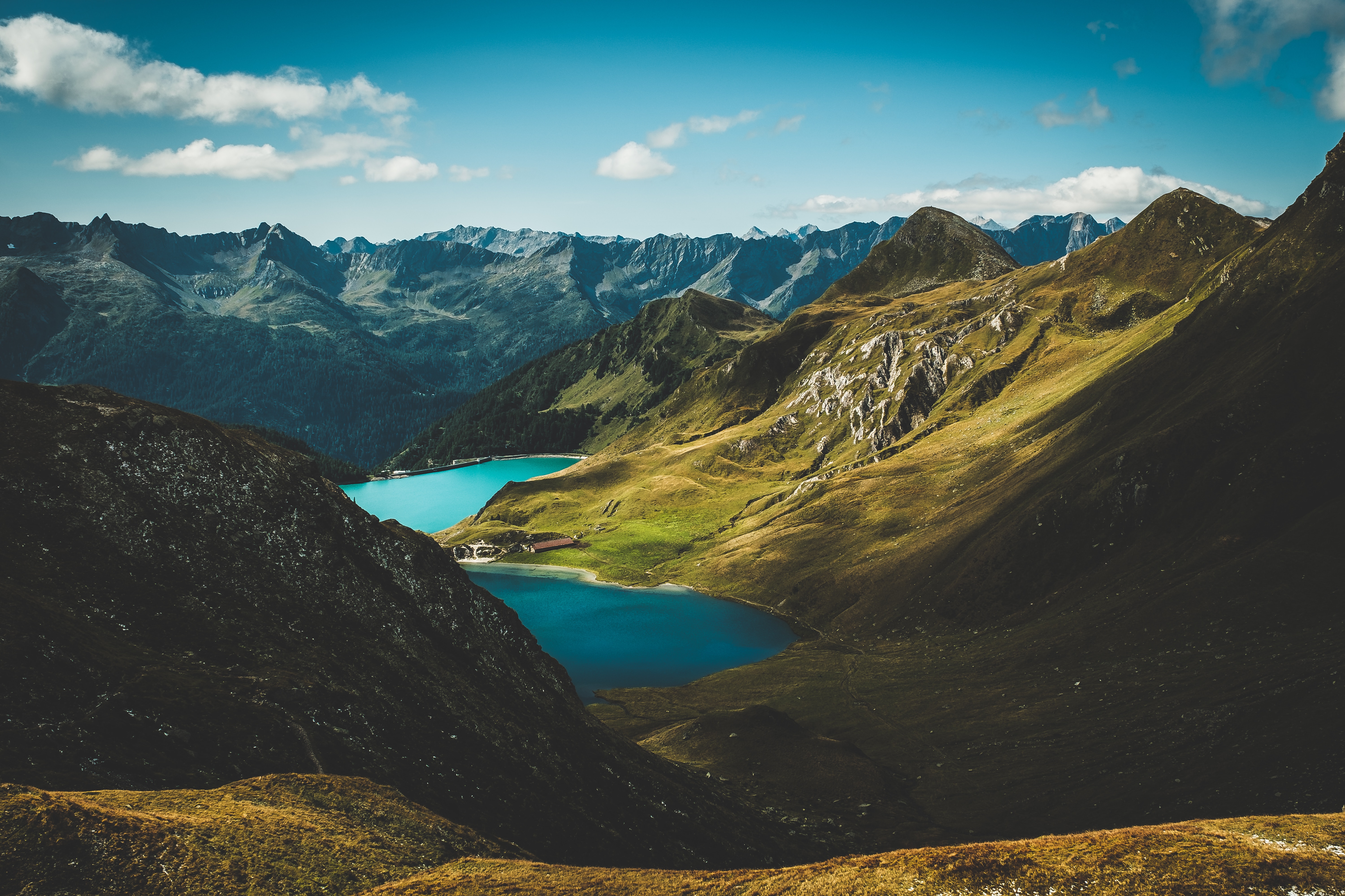 Laden Sie das Mountains, Landschaft, Natur, Blick Von Oben, See-Bild kostenlos auf Ihren PC-Desktop herunter