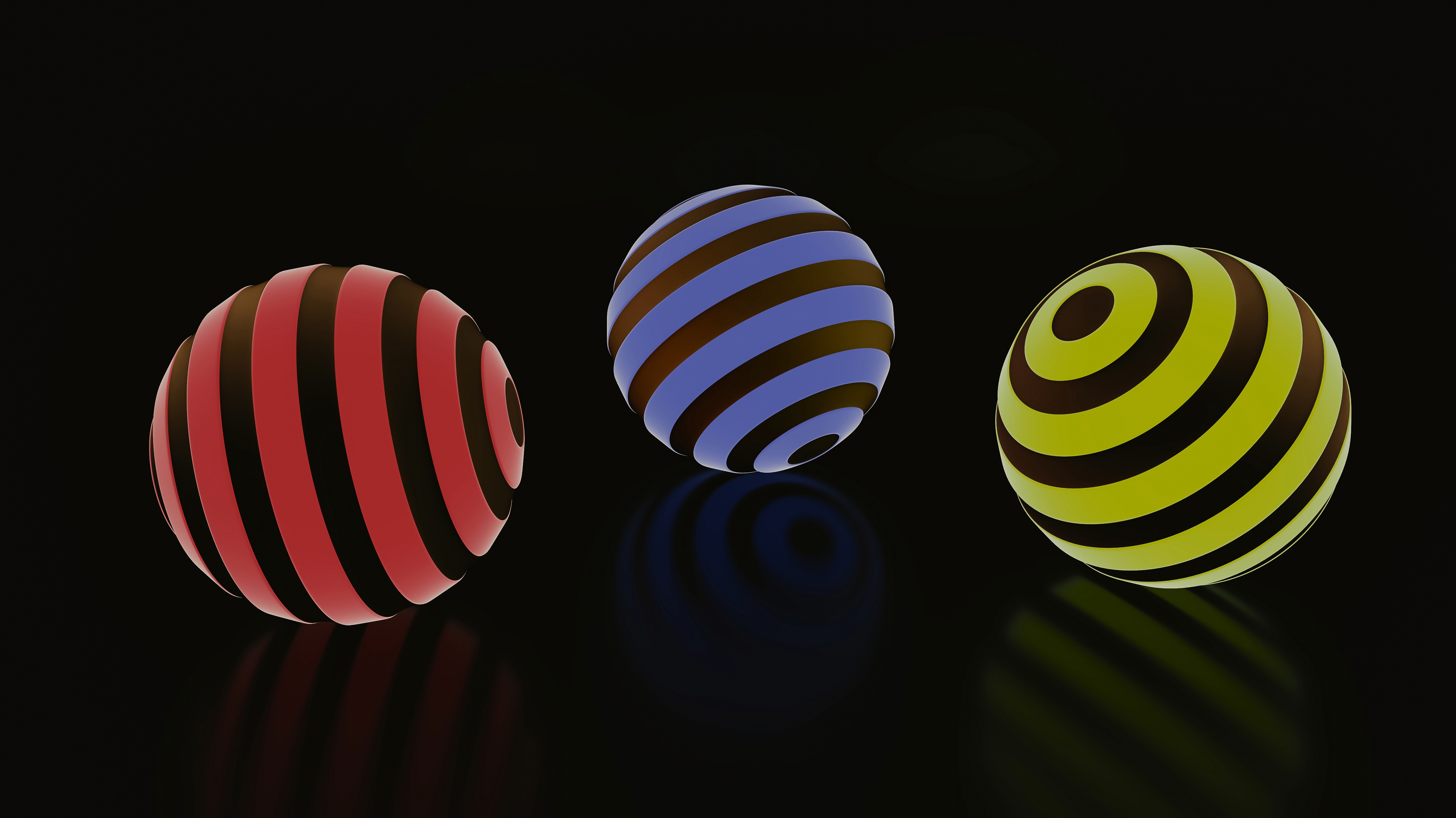 142314 download wallpaper 3d, balls, stripes, streaks, ball, glow screensavers and pictures for free